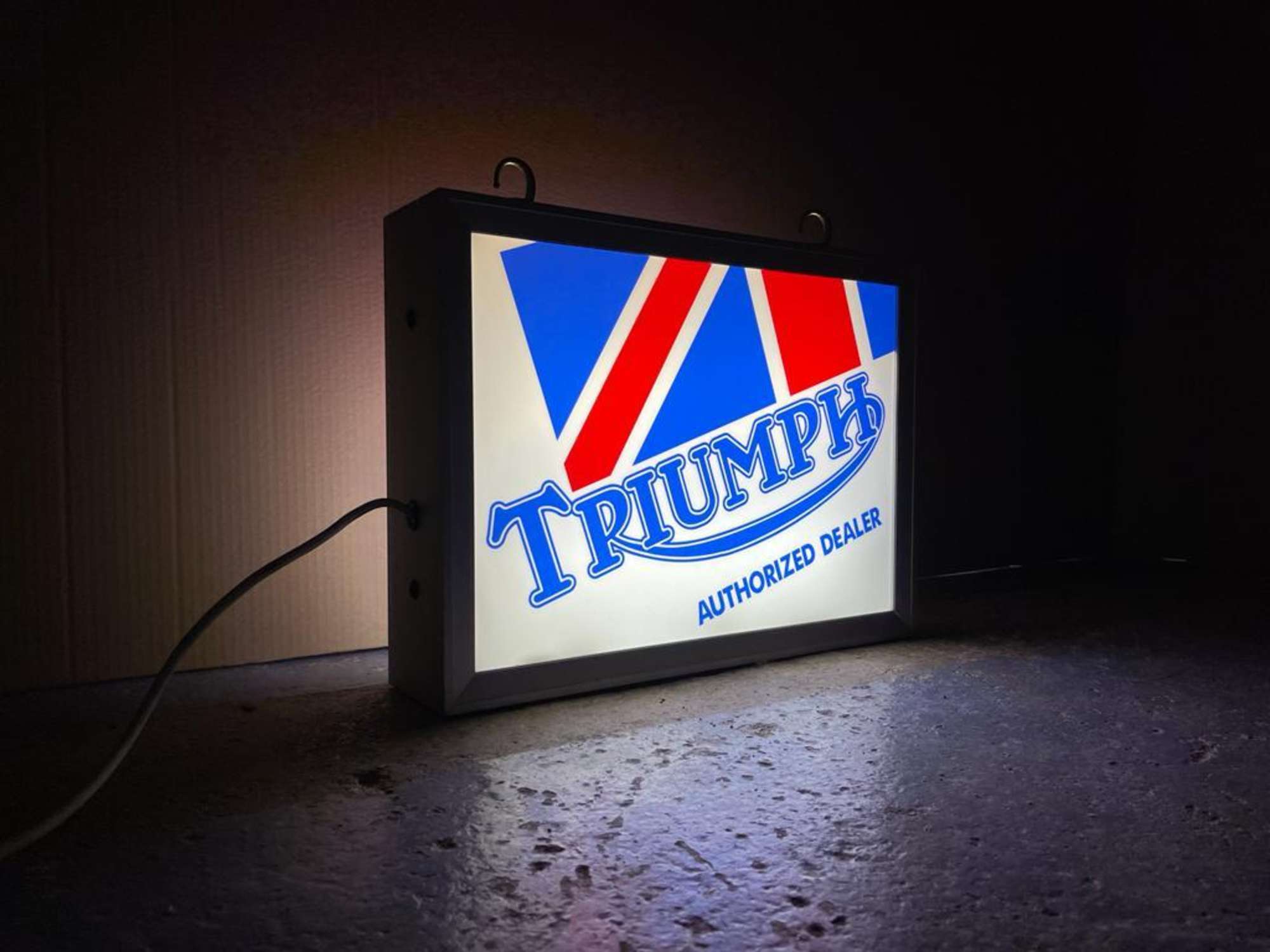 'Triumph Authorised Dealer' Aluminium Framed Illuminated Sign