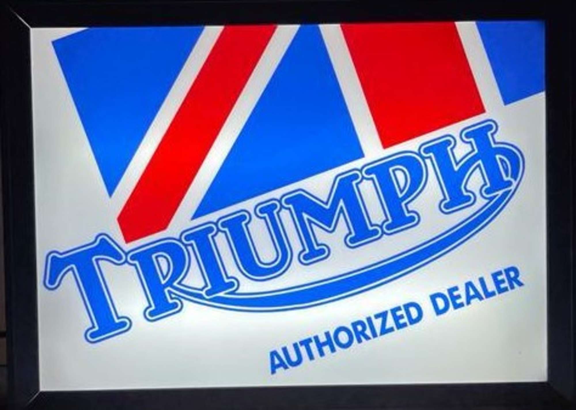 'Triumph Authorised Dealer' Aluminium Framed Illuminated Sign