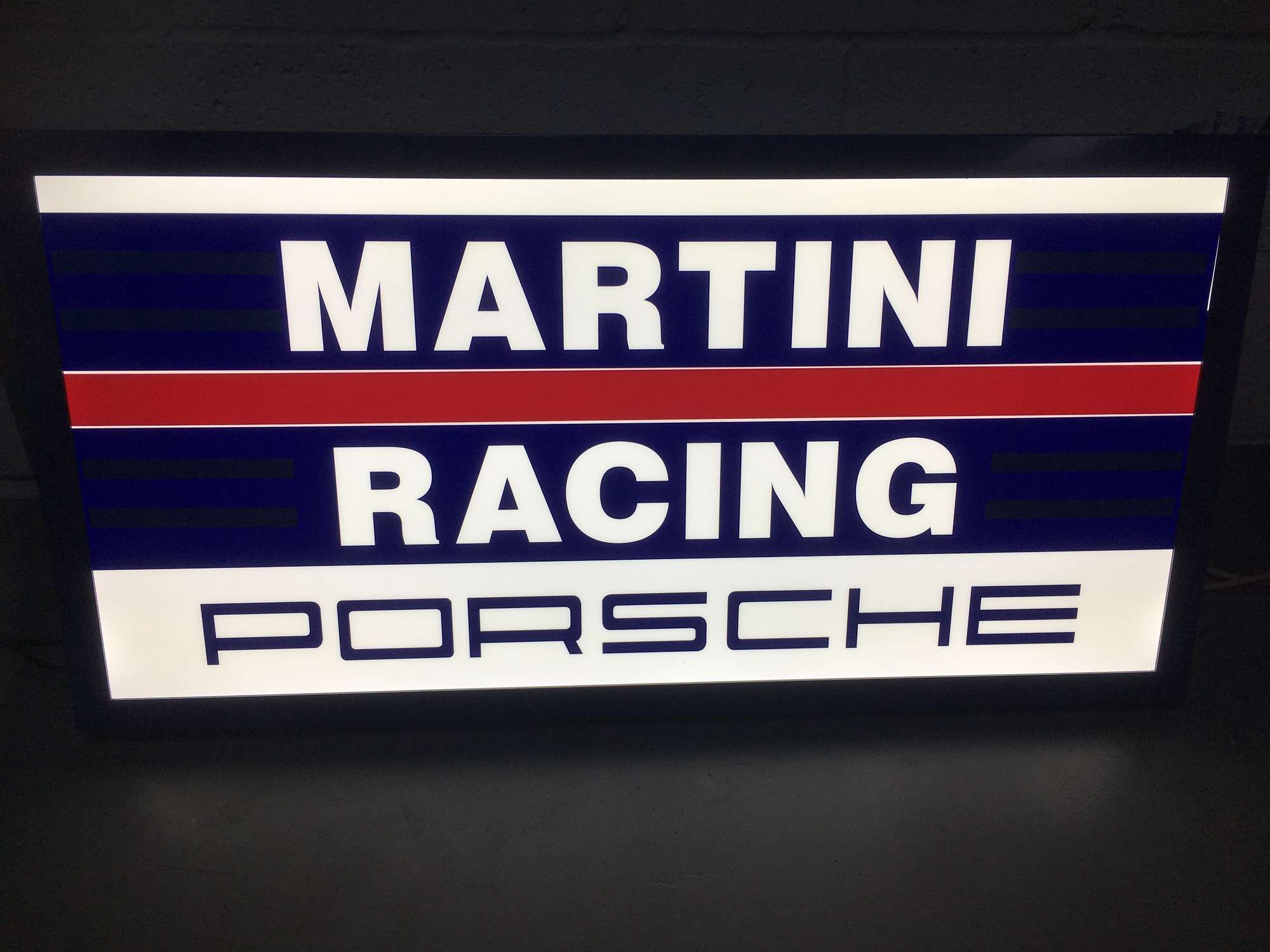 Martini Racing with Porsche. Large Illuminated Sign