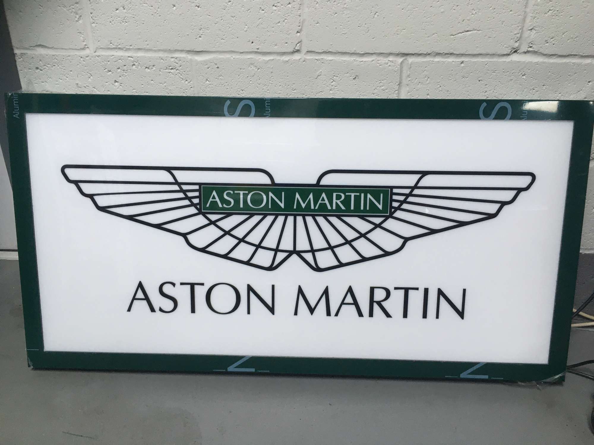 Large 'Aston Martin' LED Illuminated Sign