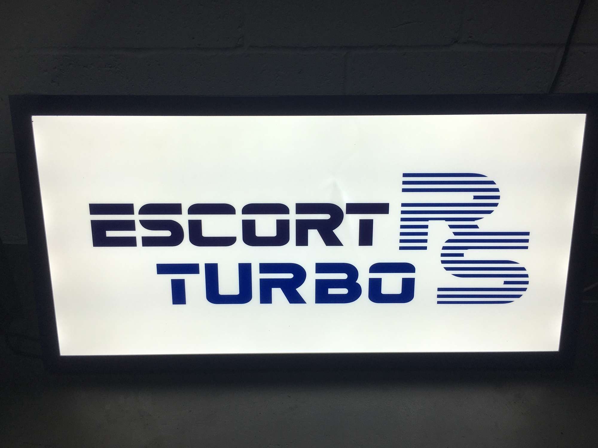 'Escort RS Turbo' Substantial LED Illuminated Sign