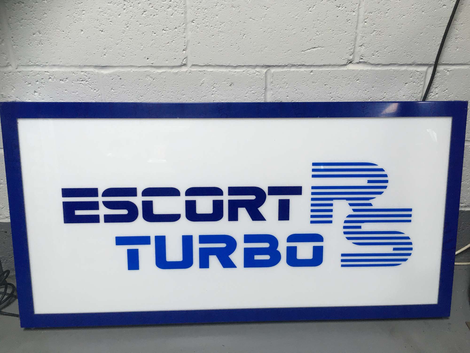'Escort RS Turbo' Substantial LED Illuminated Sign