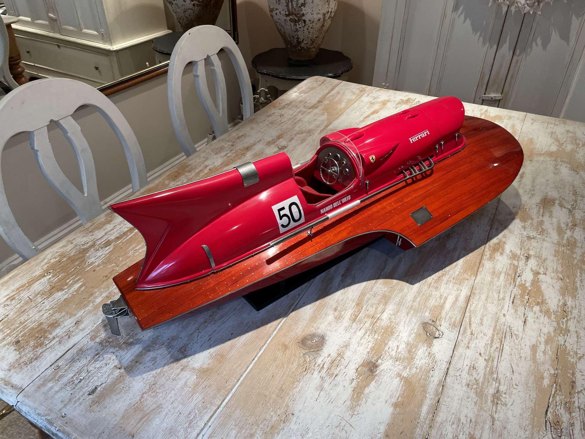 Scale Model of the Ferrari V12-Powered Hydroplane 'Arno XI' 