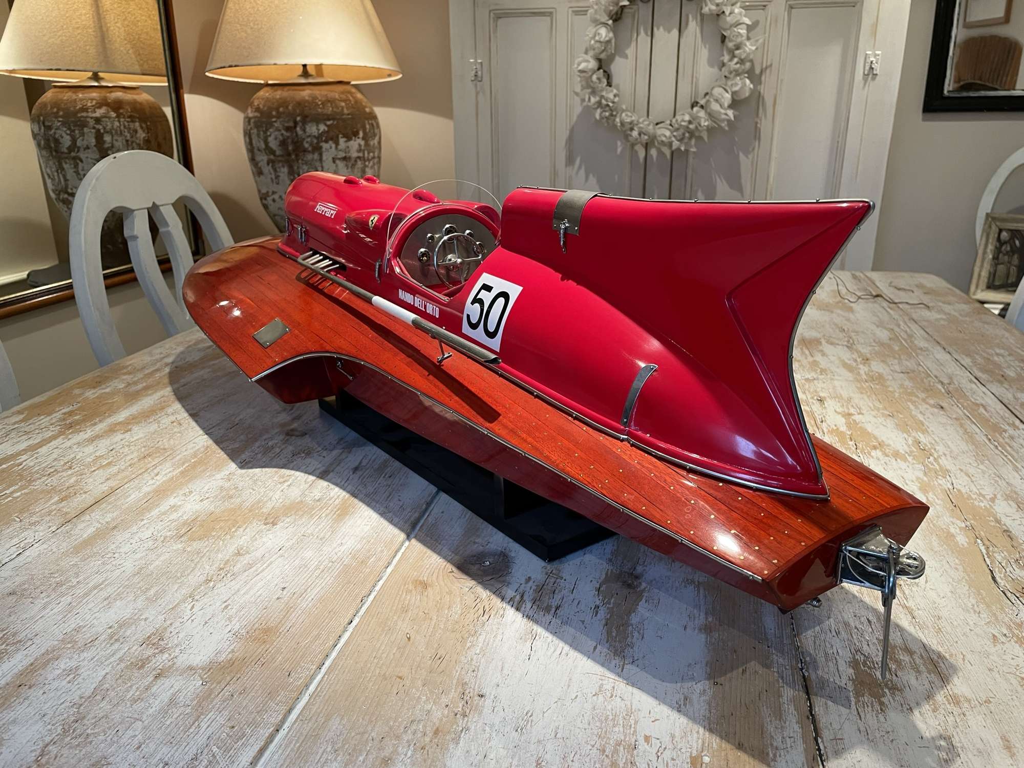 Scale Model of the Ferrari V12-Powered Hydroplane 'Arno XI' 