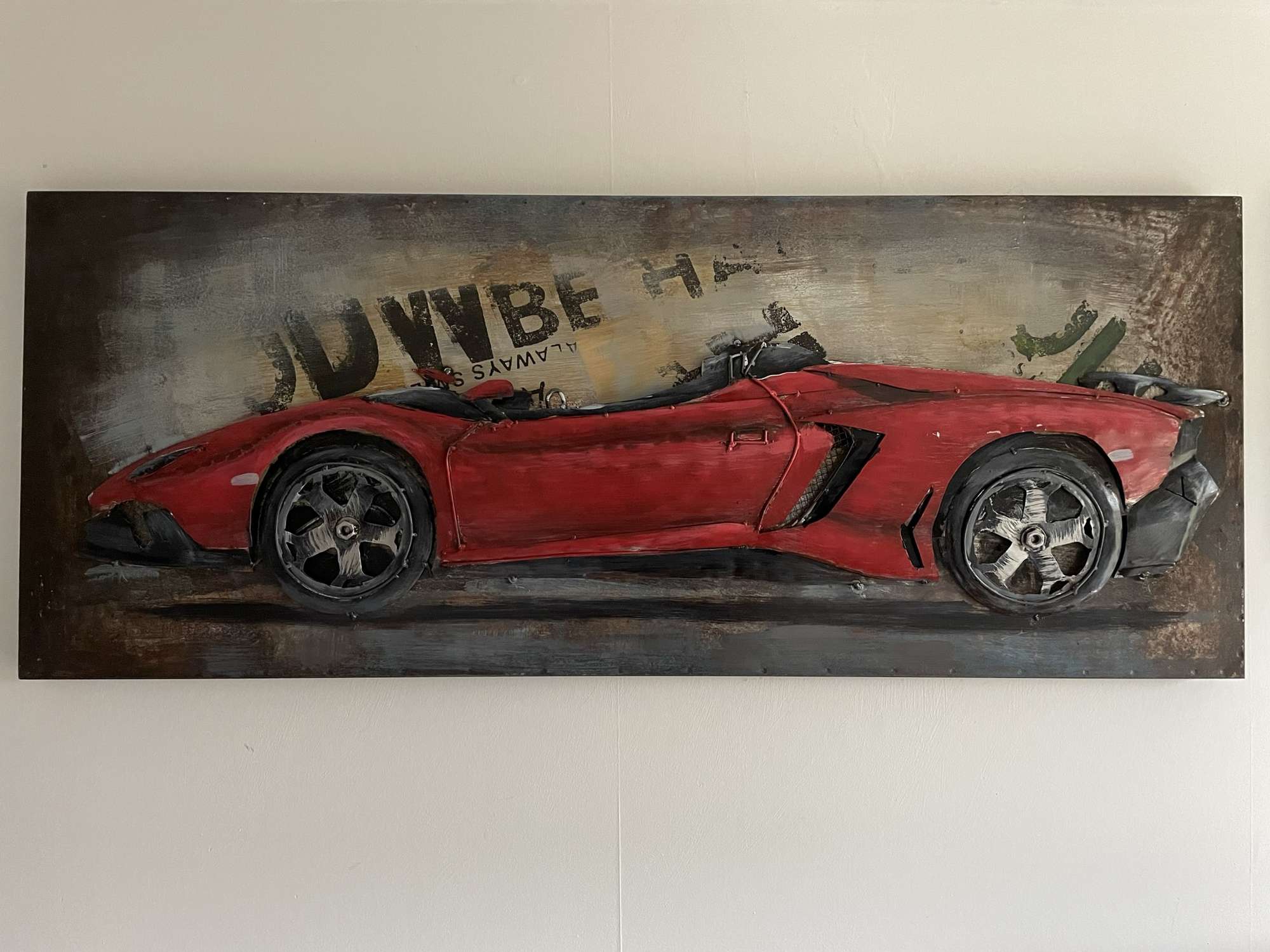 Lamborghini Aventador SV Roadster-Style Metal Wall Art