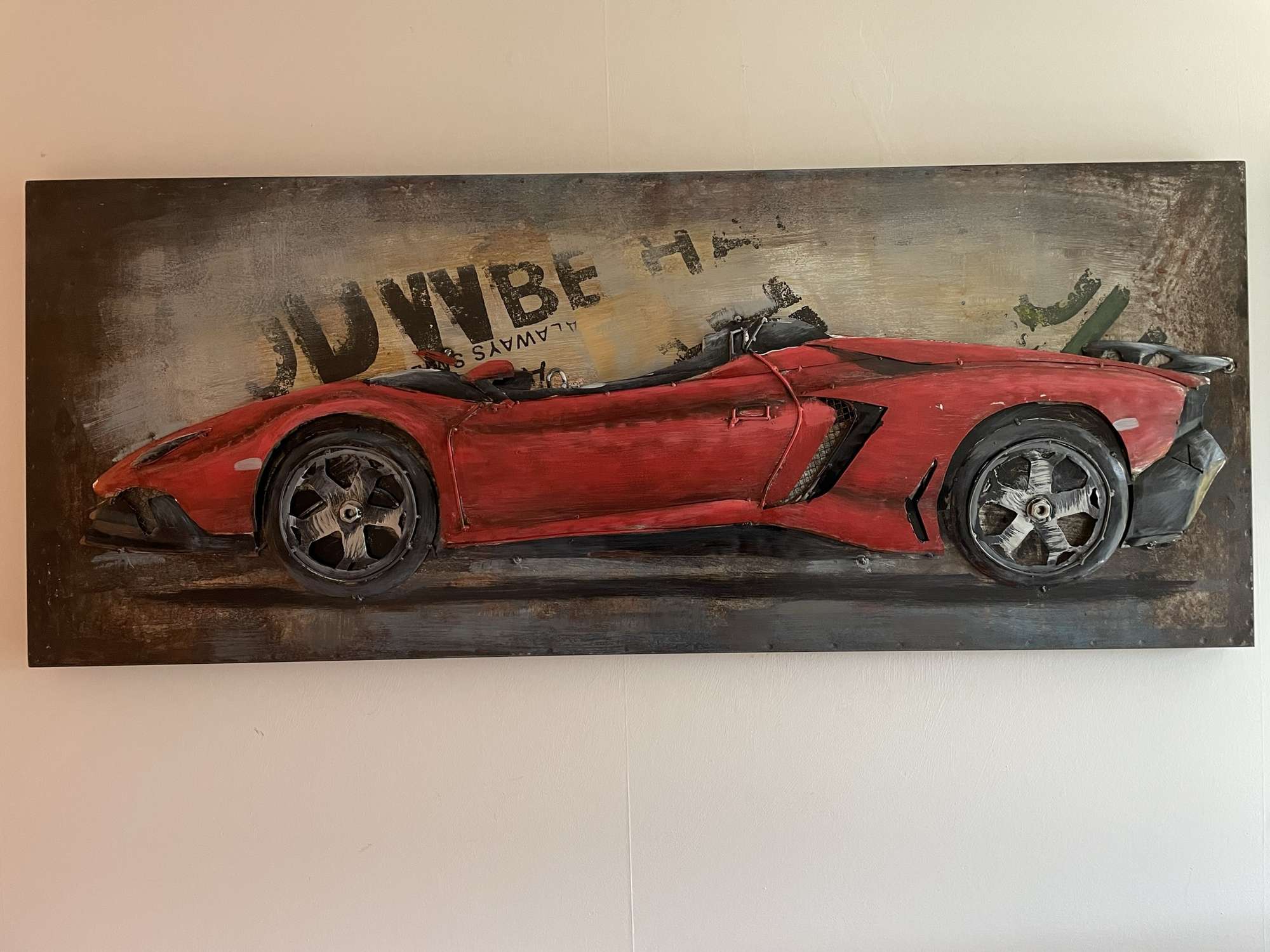 Lamborghini Aventador SV Roadster-Style Metal Wall Art