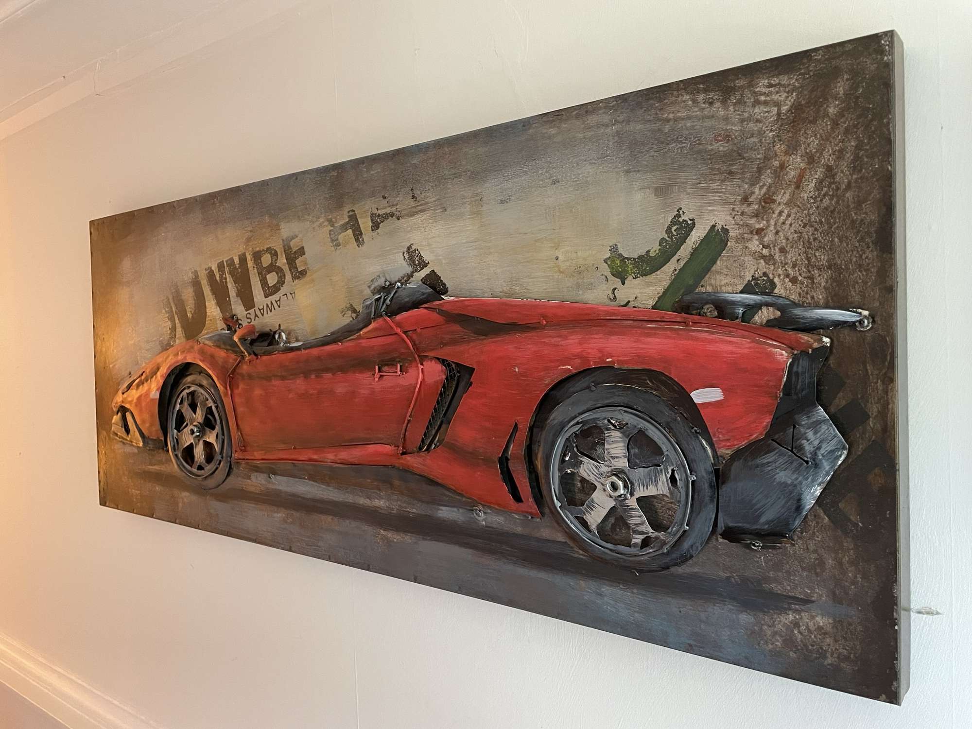 Lamborghini Aventador SV Roadster-Style Metal Wall Art