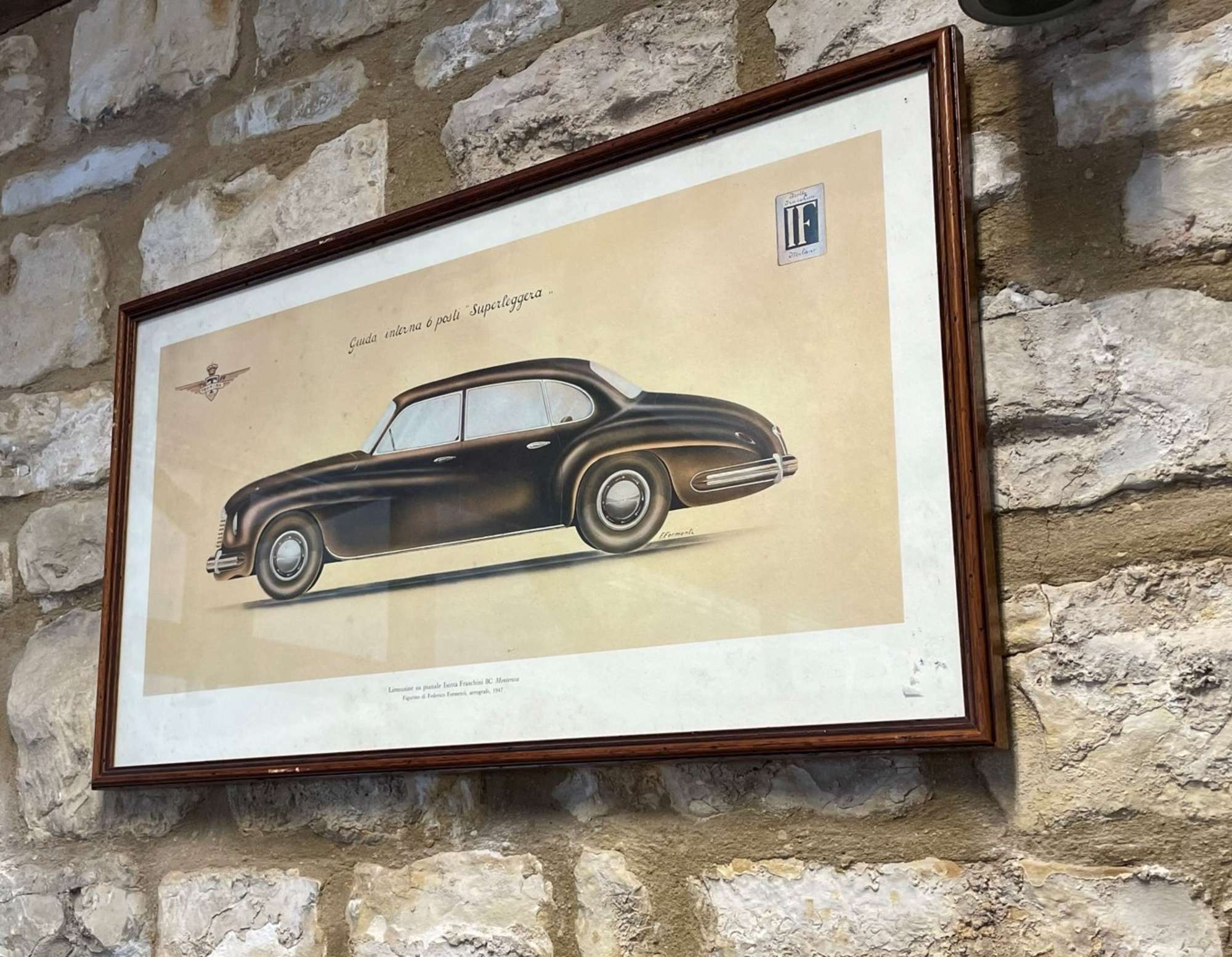 Four Early 20th Century Carrozzeria Touring Design Studies Framed and Glazed