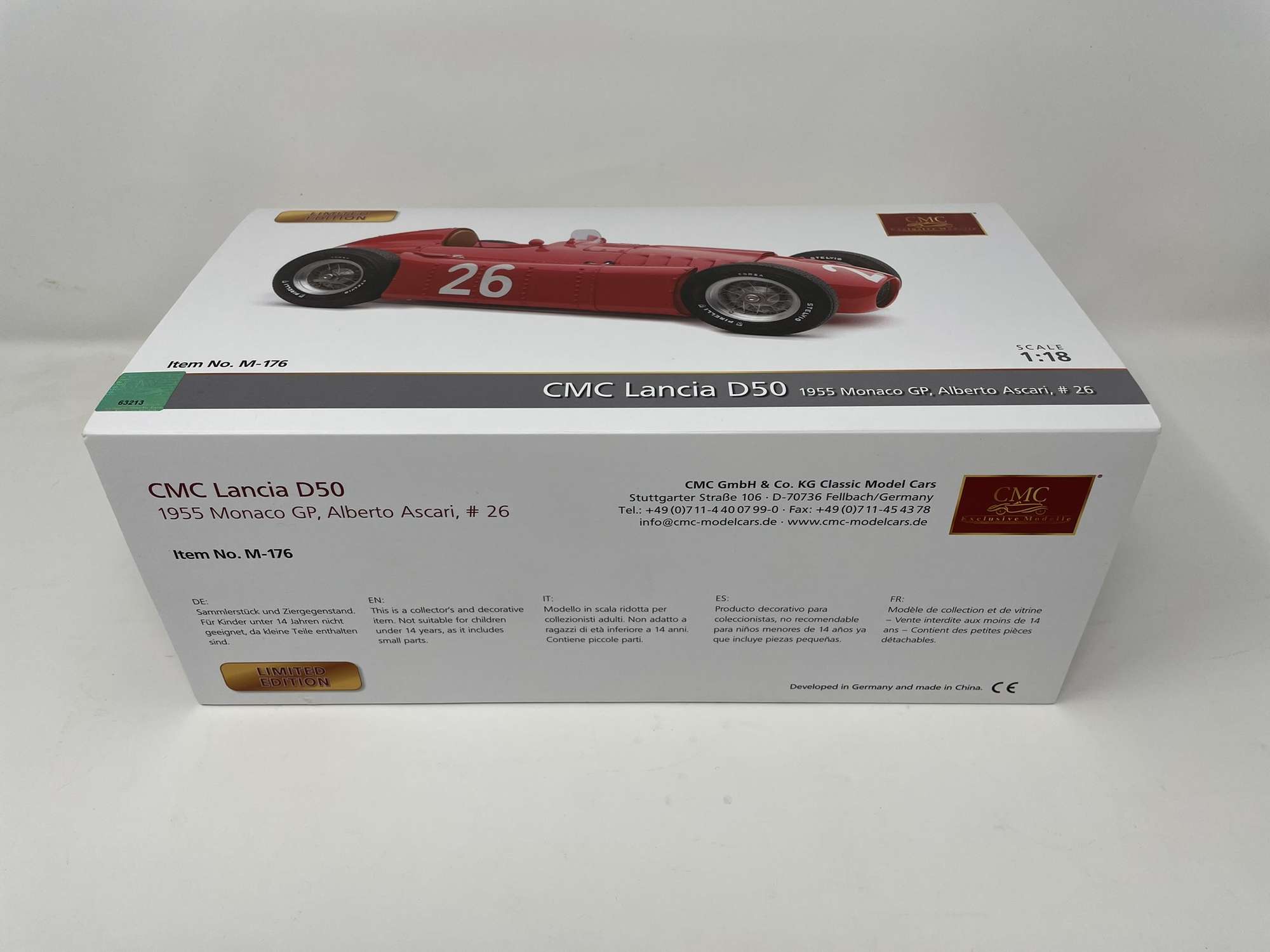 CMC Lancia D50 1:18th Scale Highly Detailed Model