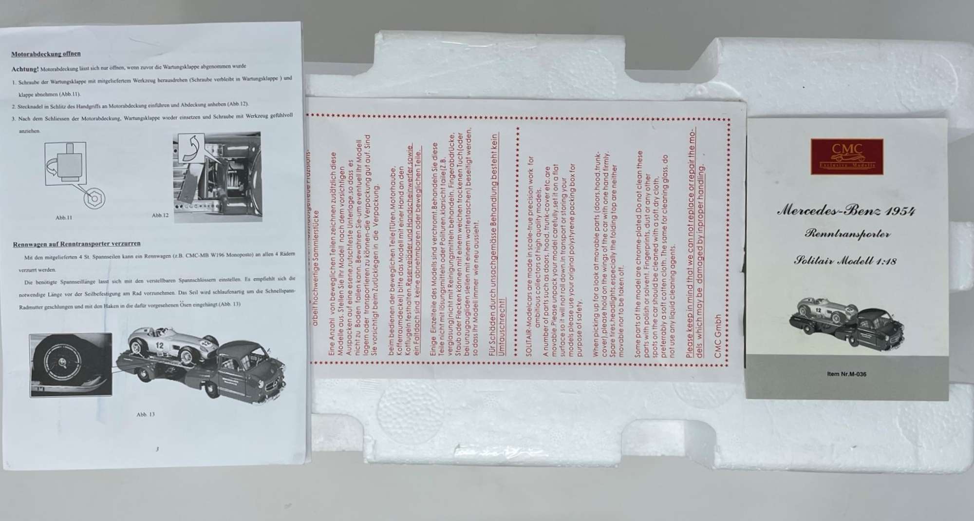 CMC 1954 Mercedes-Benz Renntransporter 1:18th Scale Model