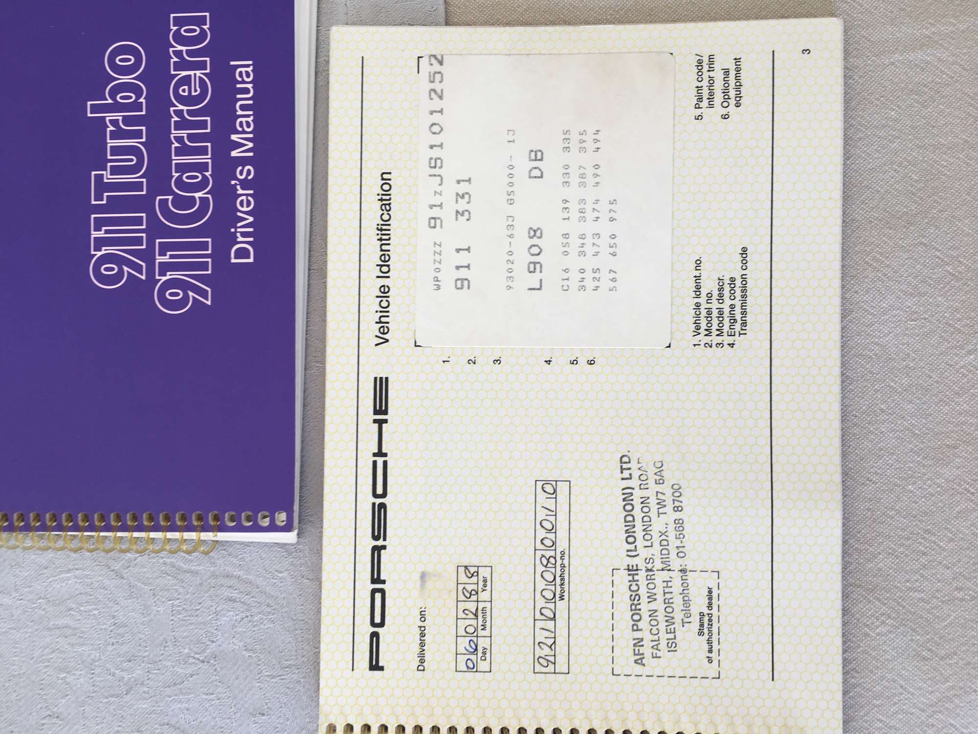 1988 Porsche 911 Carrera 3.2 Sport (G50)-Sold