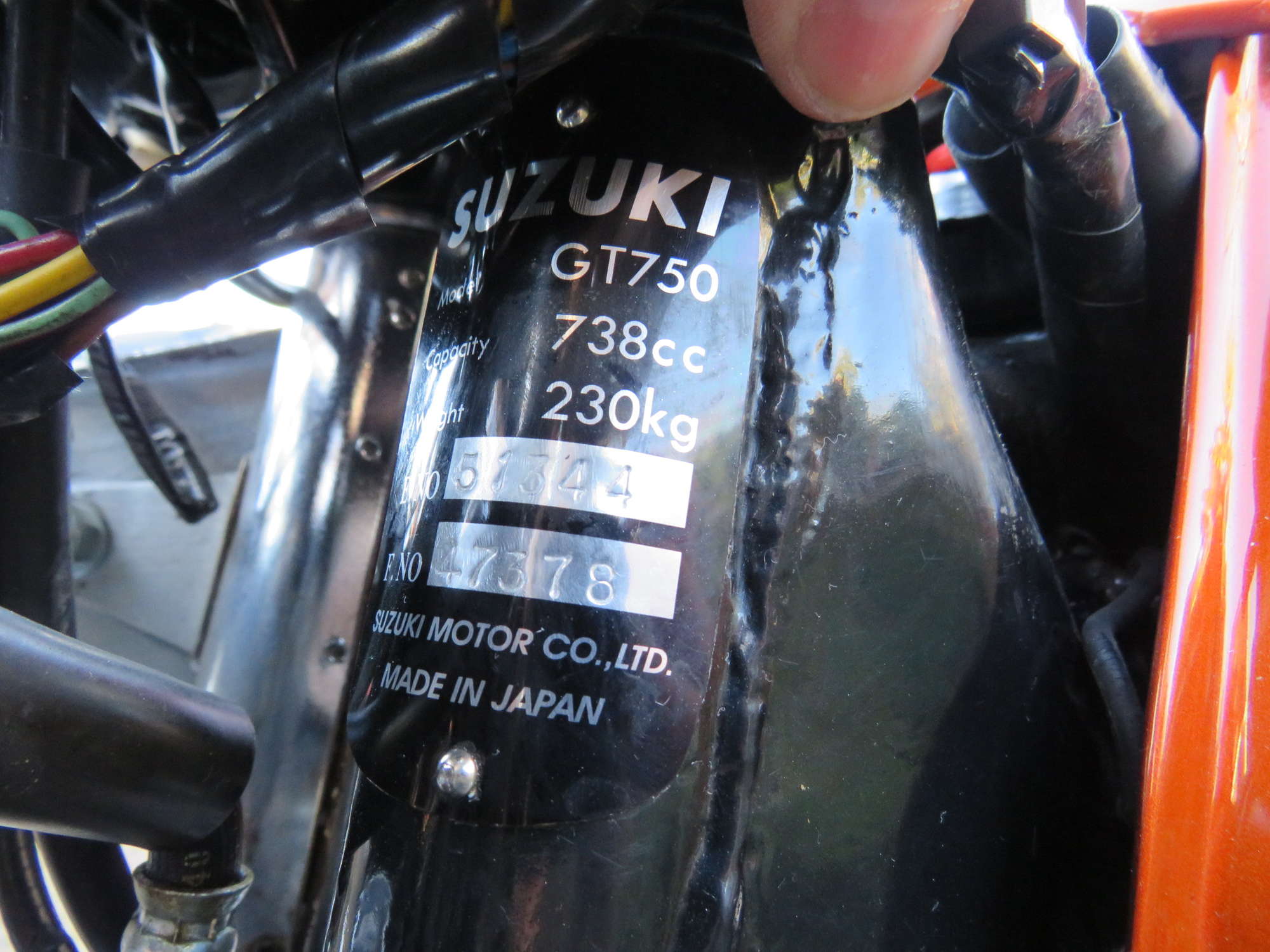 1974 Suzuki GT750 Model L 738cc-Sold