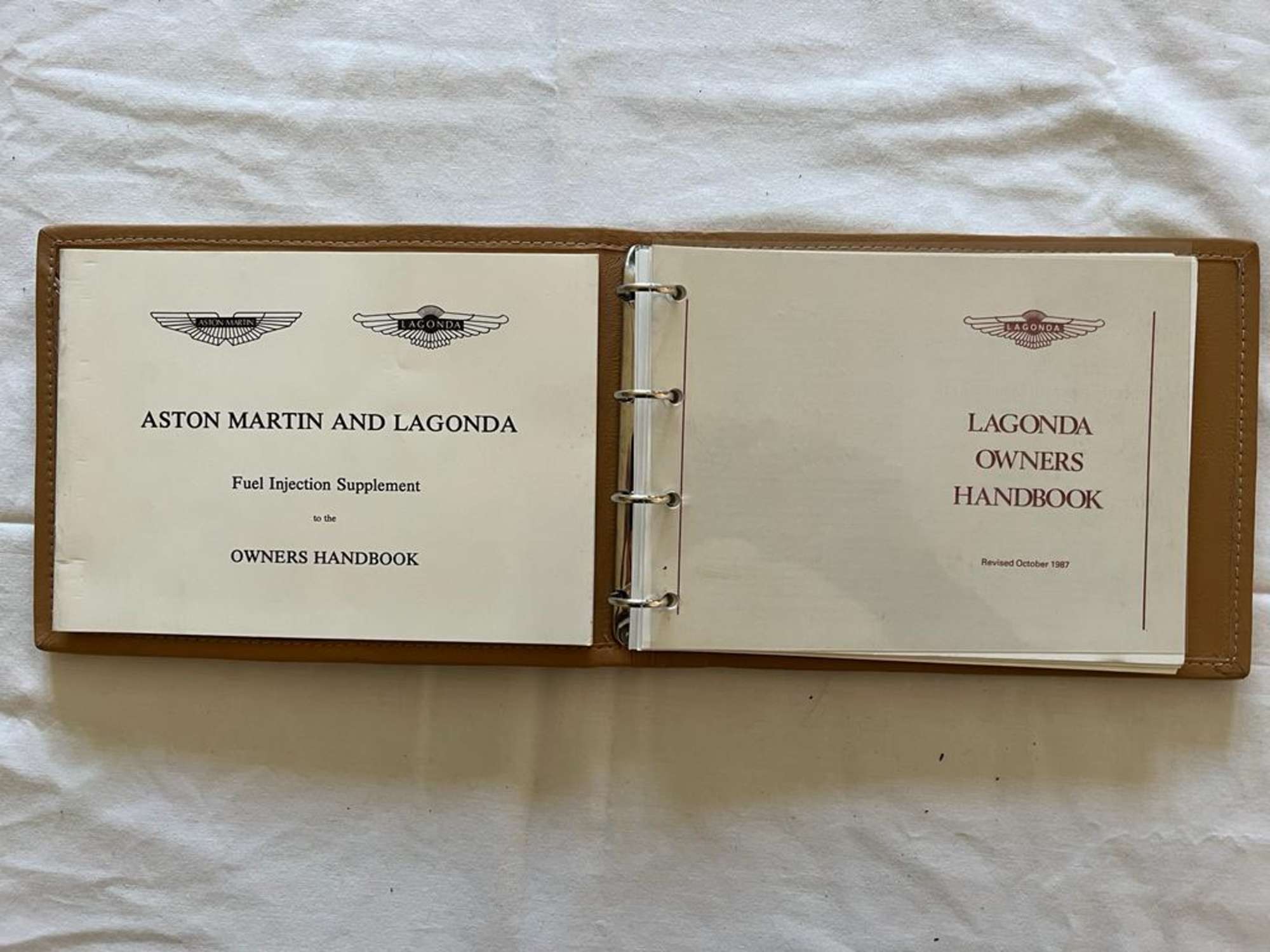 Embossed Lagonda Leather Owner's Handbook Dated 1987