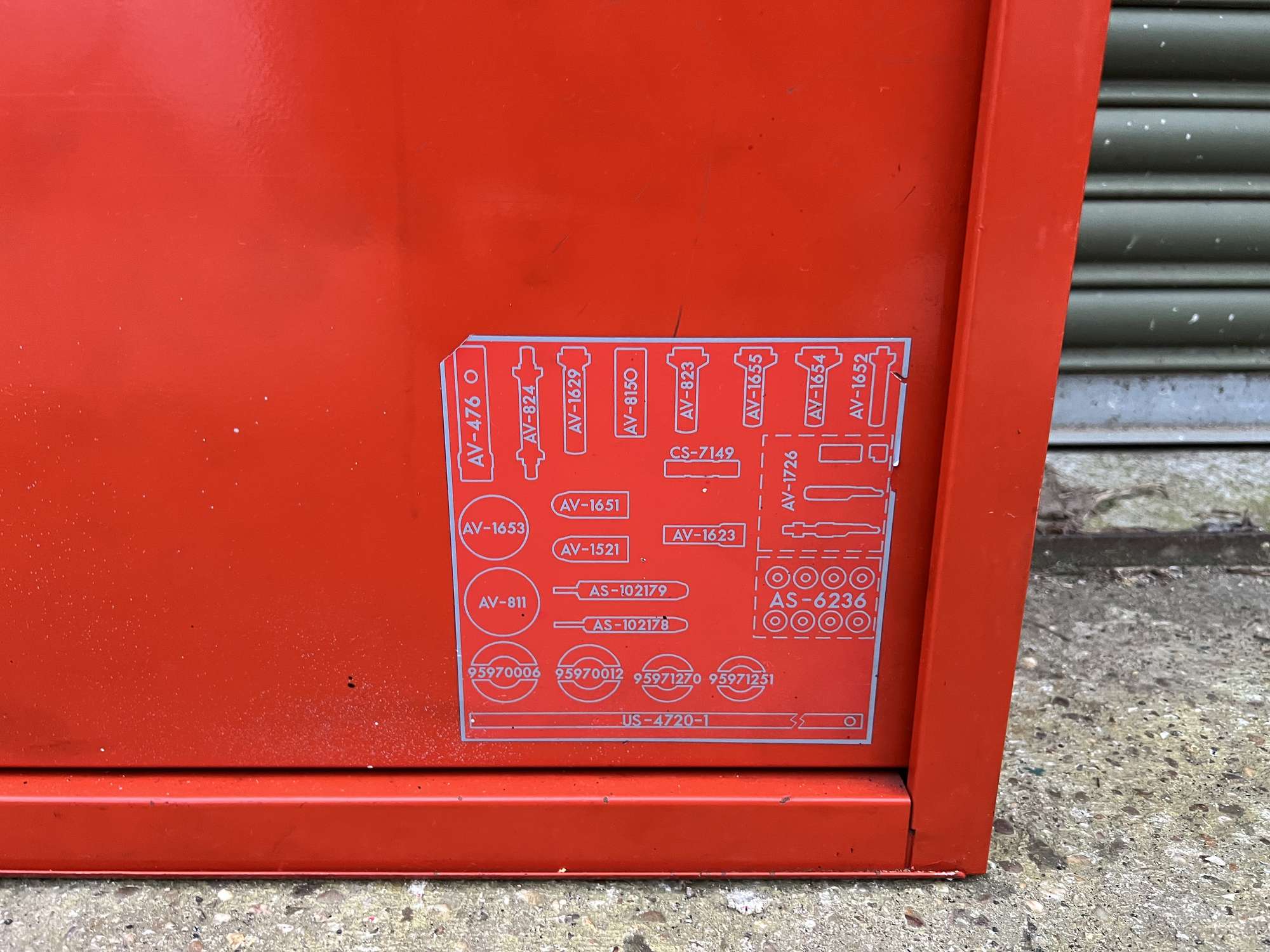 1980s Ferrari OEM Workshop Tool Cabinet with Sliding Doors