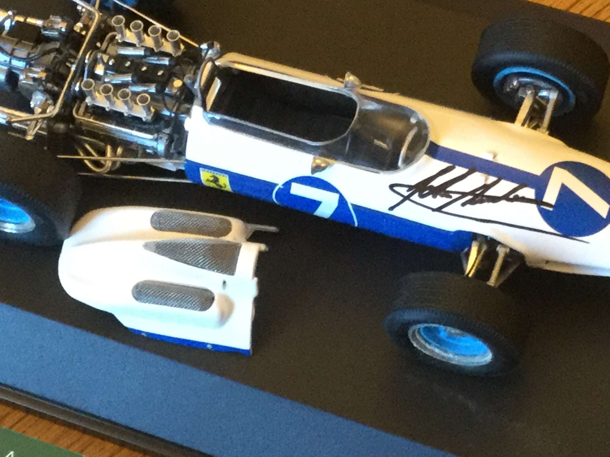 John Surtees CBE Signed Scale Model Duo: Can Am Lola T70 & NART Ferrari 158