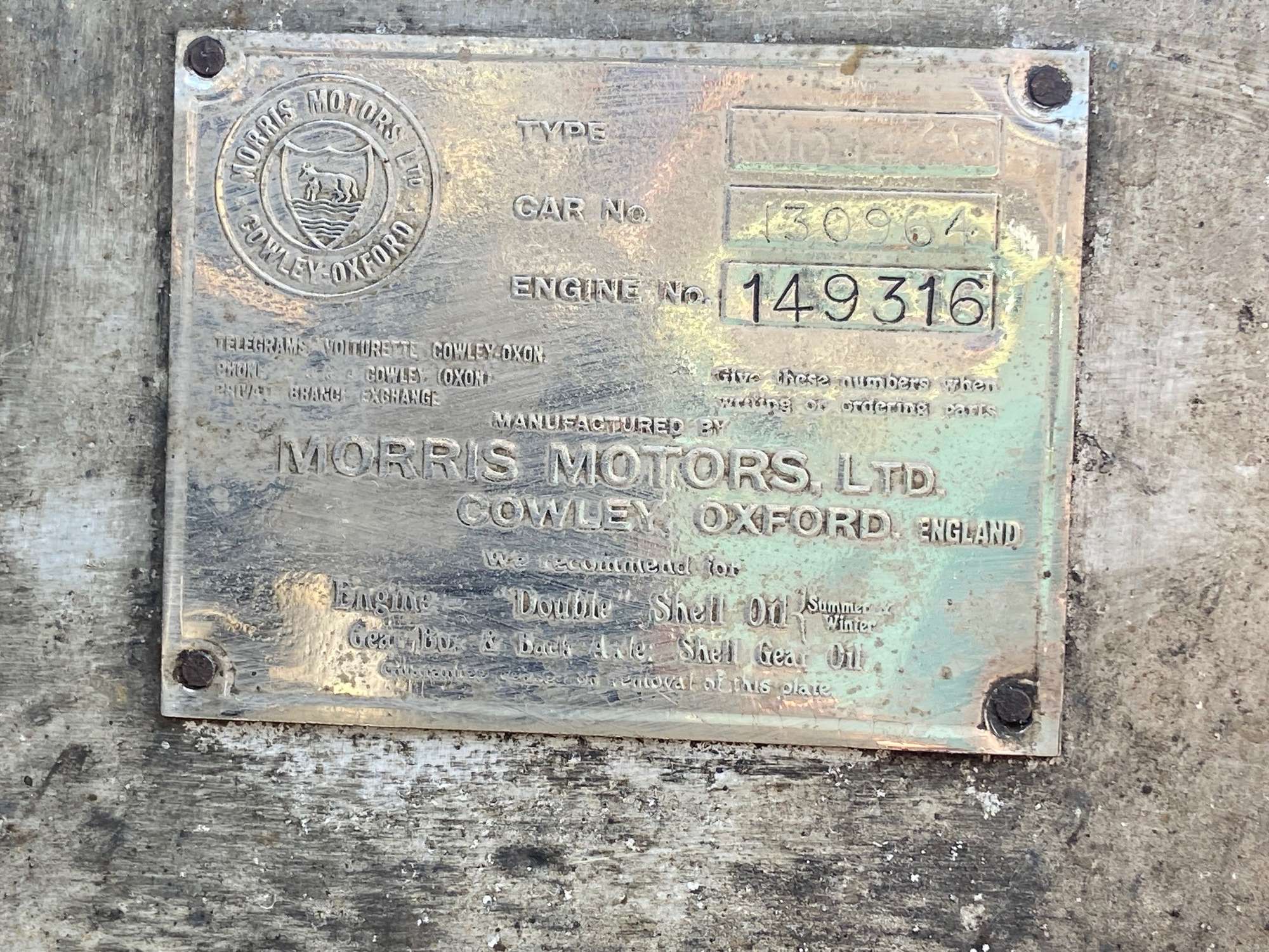 1924 Morris Oxford Bullnose Two-Seater with Dickey-Sold