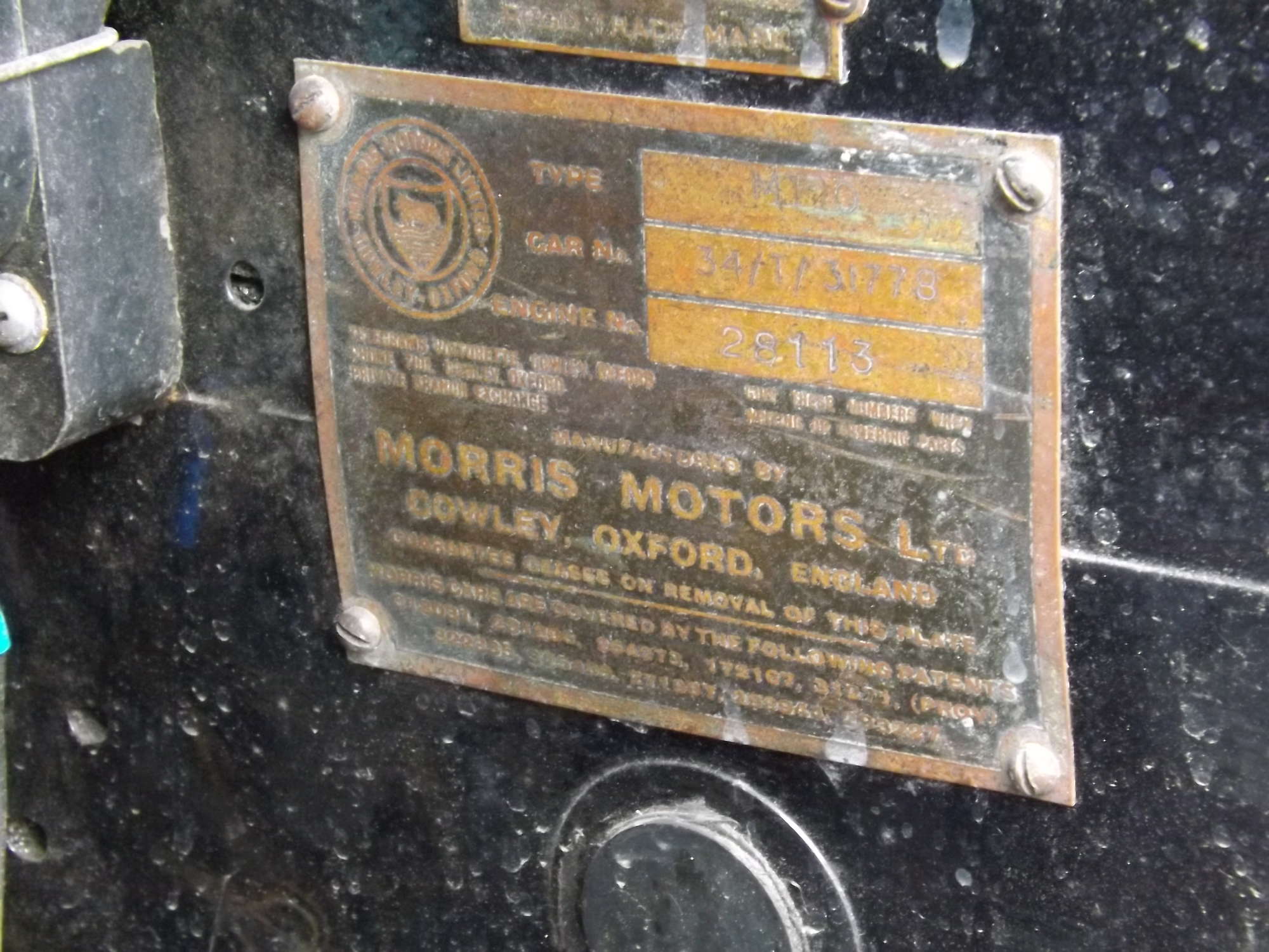 1934 Morris Ten Van-Sold