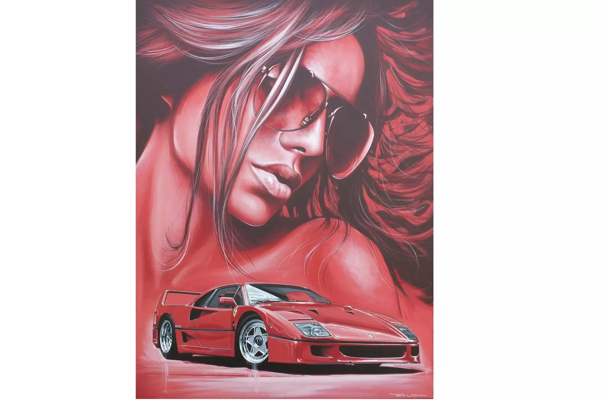 A Vision in Rosso Acrylic on Canvas by Tony Upson
