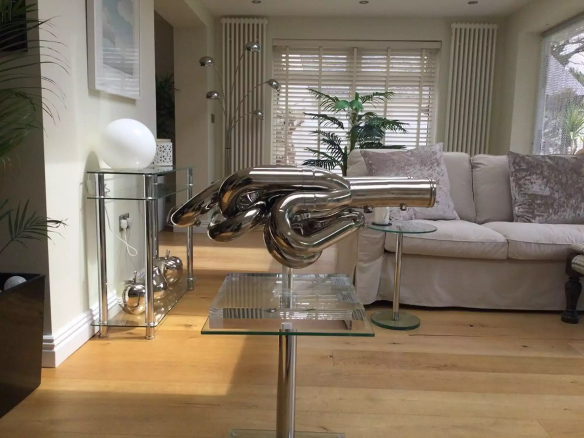 A Pair of 1998 Mugen-Honda-Jordan V10 Exhaust Manifolds from Damon Hill's Car