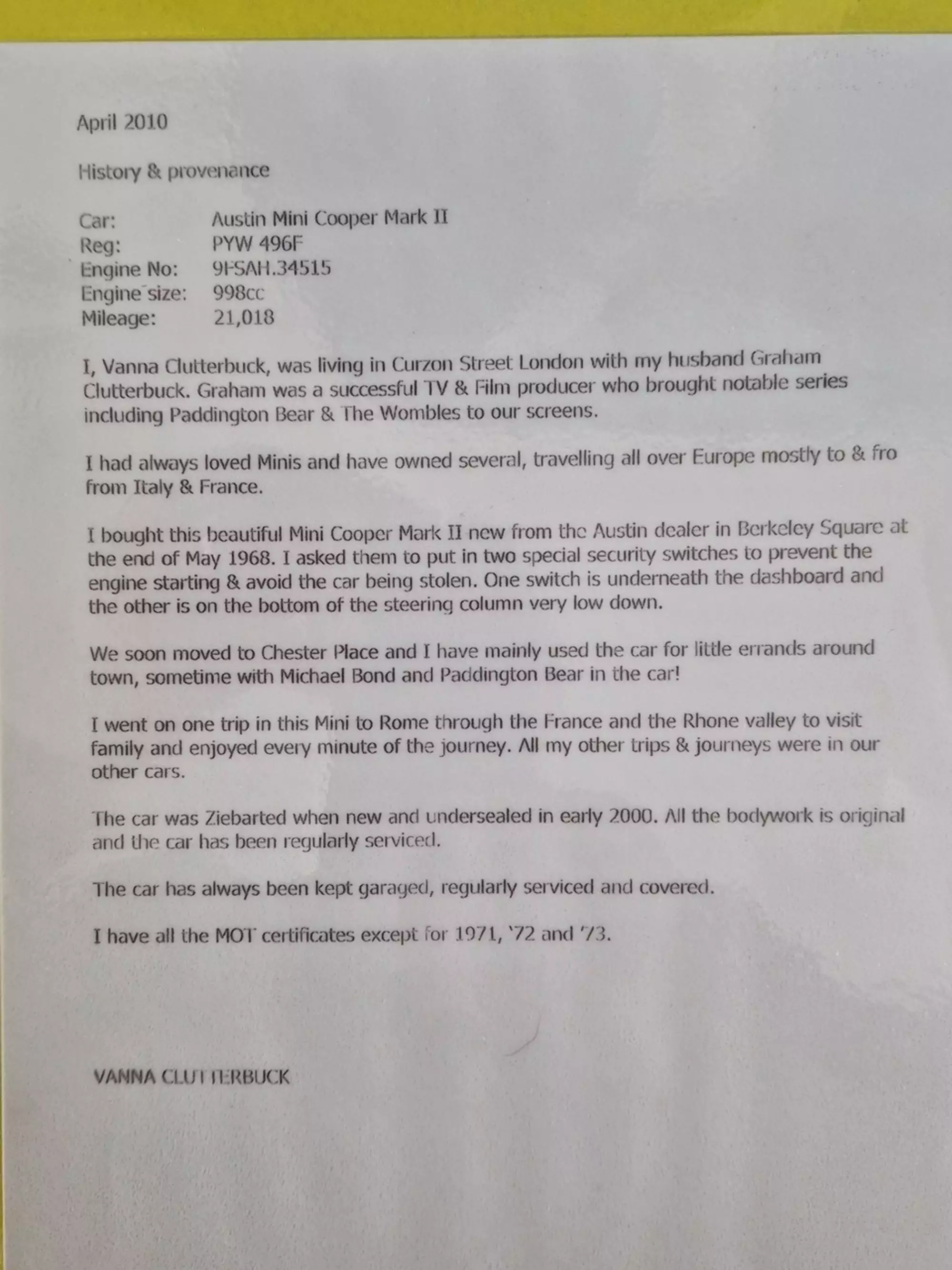 1968 Austin Mini Cooper Mk2-Sold