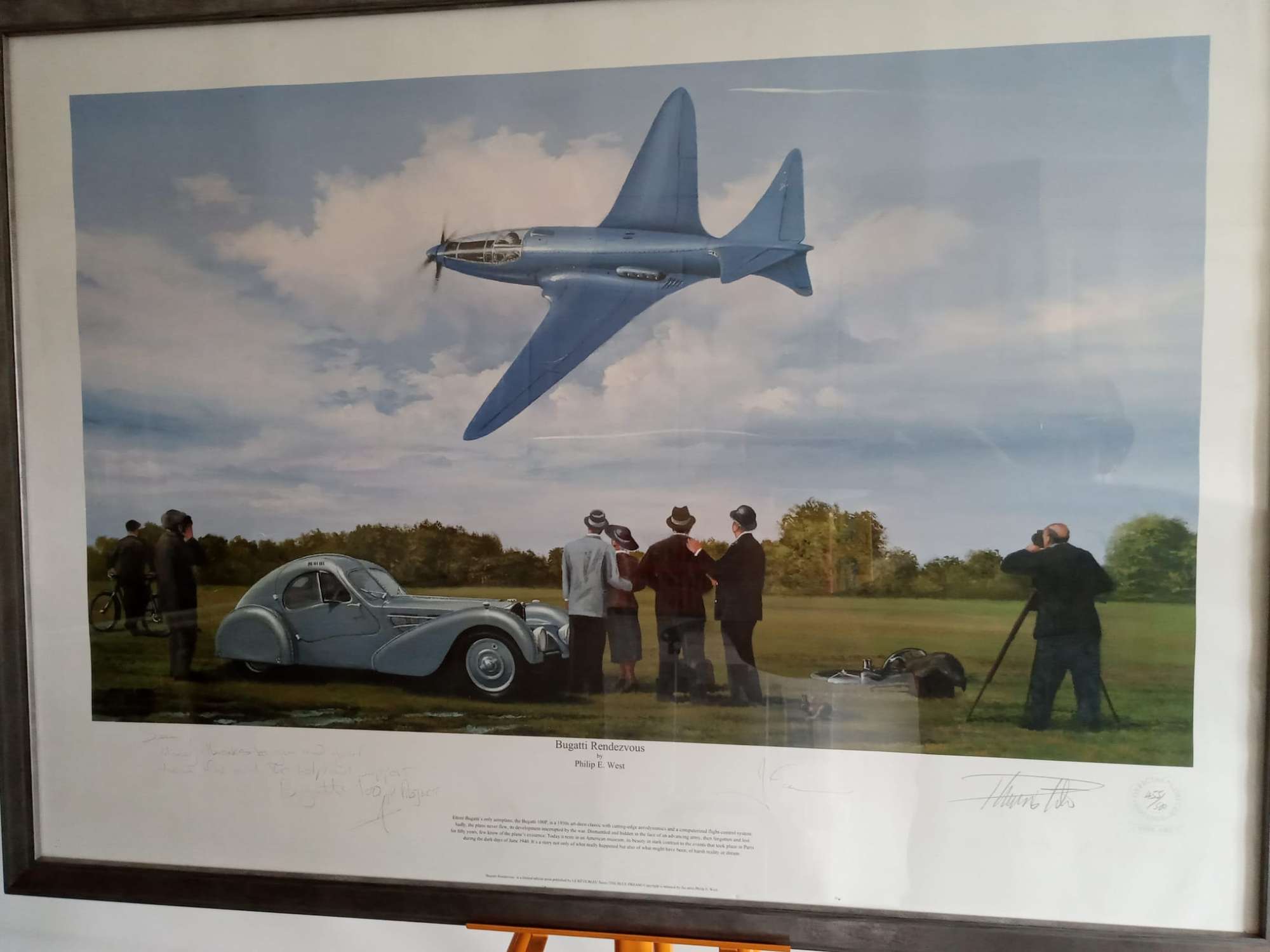 'Bugatti Rendezvous' Limited Edition Print Signed by Artist, Philip E. West