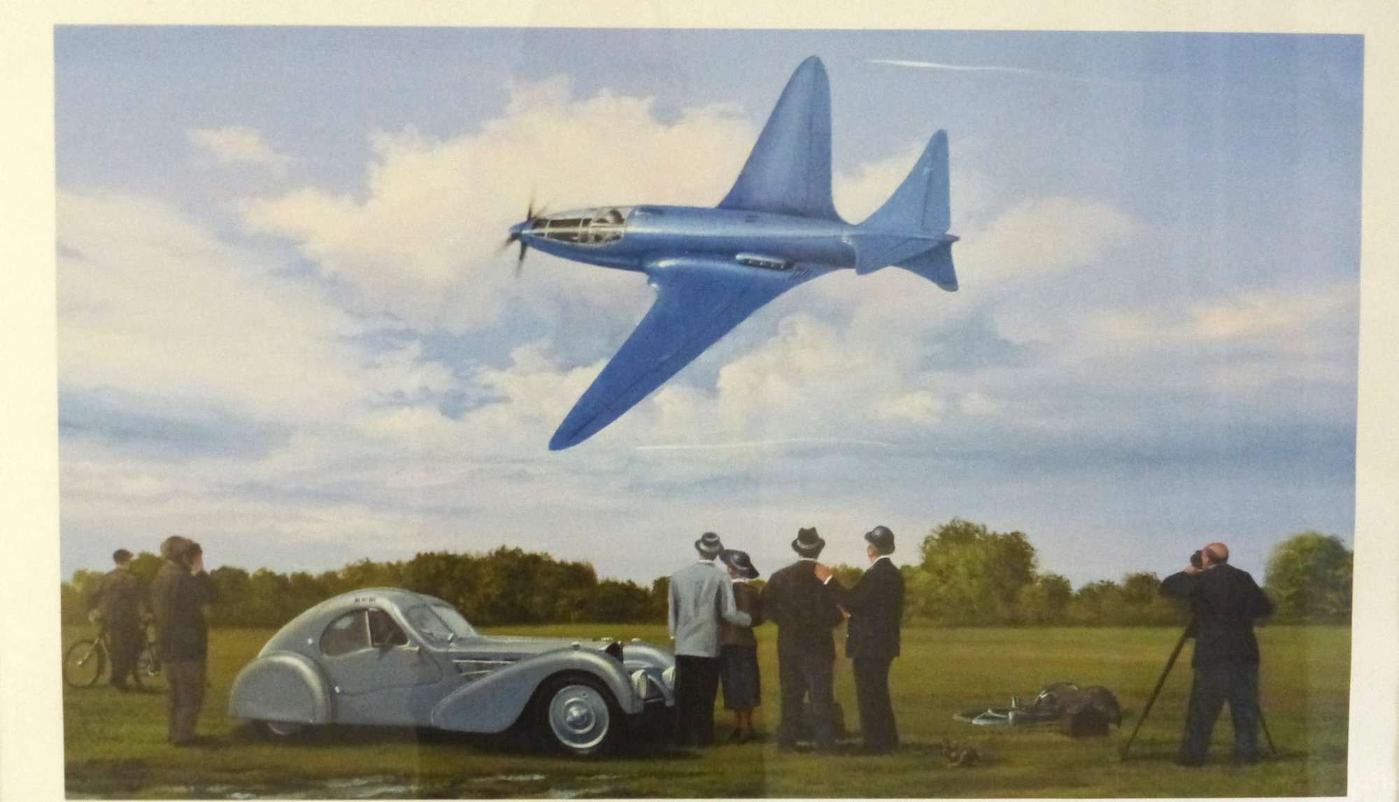 'Bugatti Rendezvous' Limited Edition Print Signed by Artist, Philip E. West
