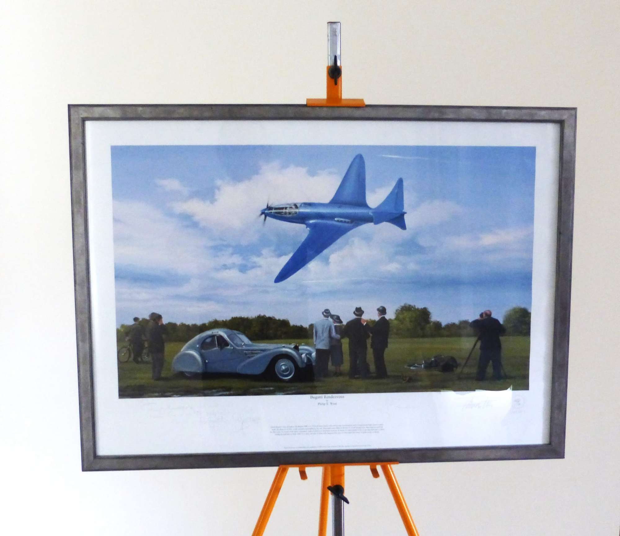 'Bugatti Rendezvous' Limited Edition Print Signed by Artist, Philip E. West