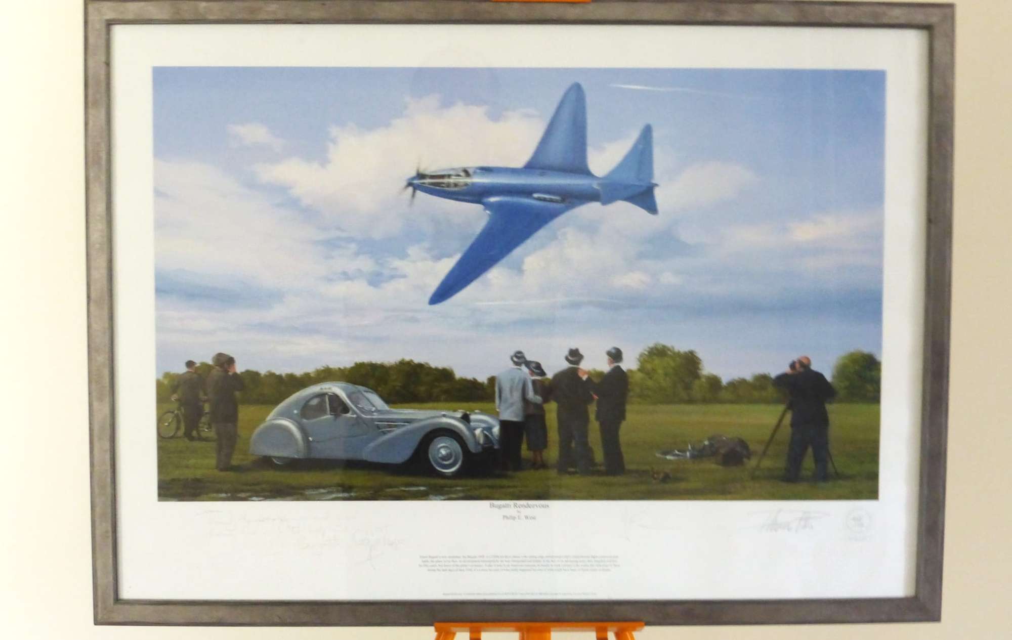 'Bugatti Rendezvous' Limited Edition Print Signed by Artist, Philip E. West