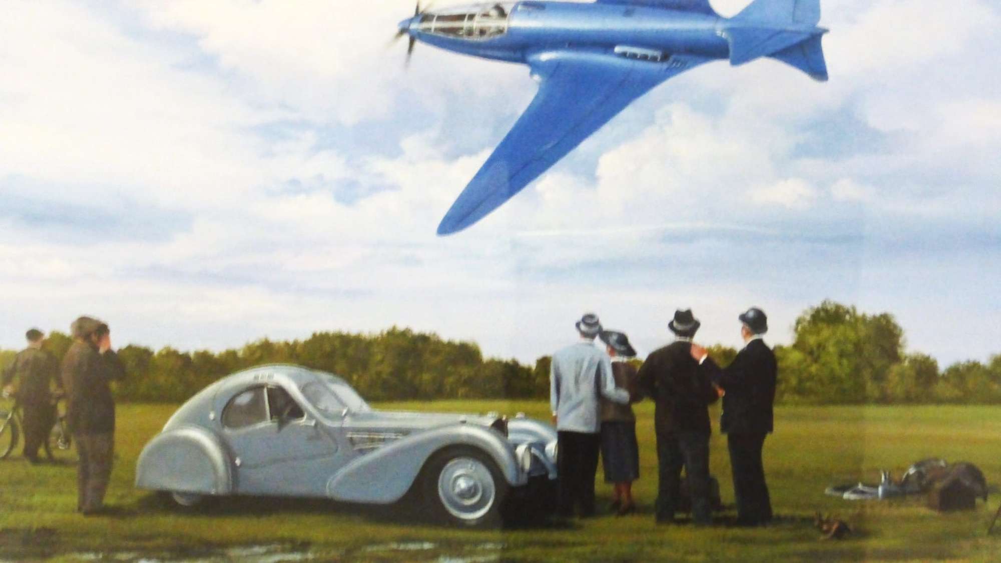 'Bugatti Rendezvous' Limited Edition Print Signed by Artist, Philip E. West