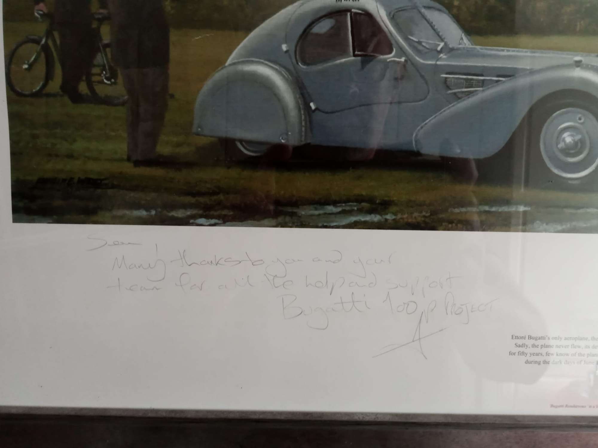'Bugatti Rendezvous' Limited Edition Print Signed by Artist, Philip E. West