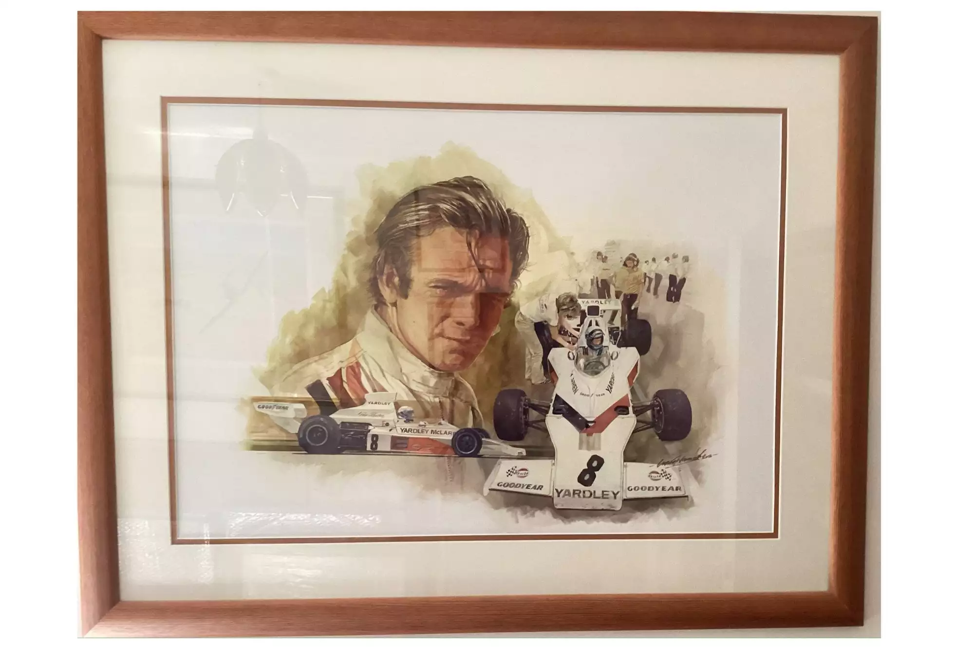 Original Painting of Peter Revson by the Late Craig Warwick