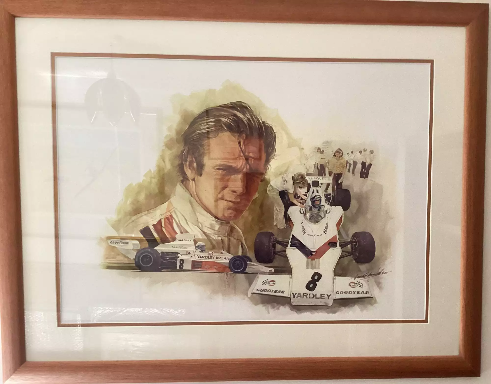 Original Painting of Peter Revson by the Late Craig Warwick