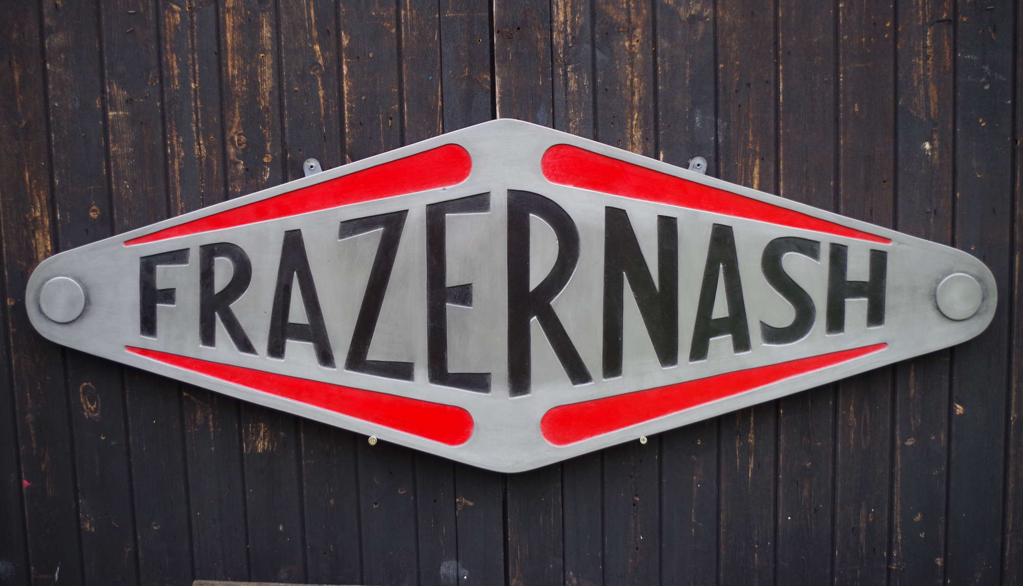 Substantial Cold Cast Aluminium Hand Painted Frazer Nash Badge