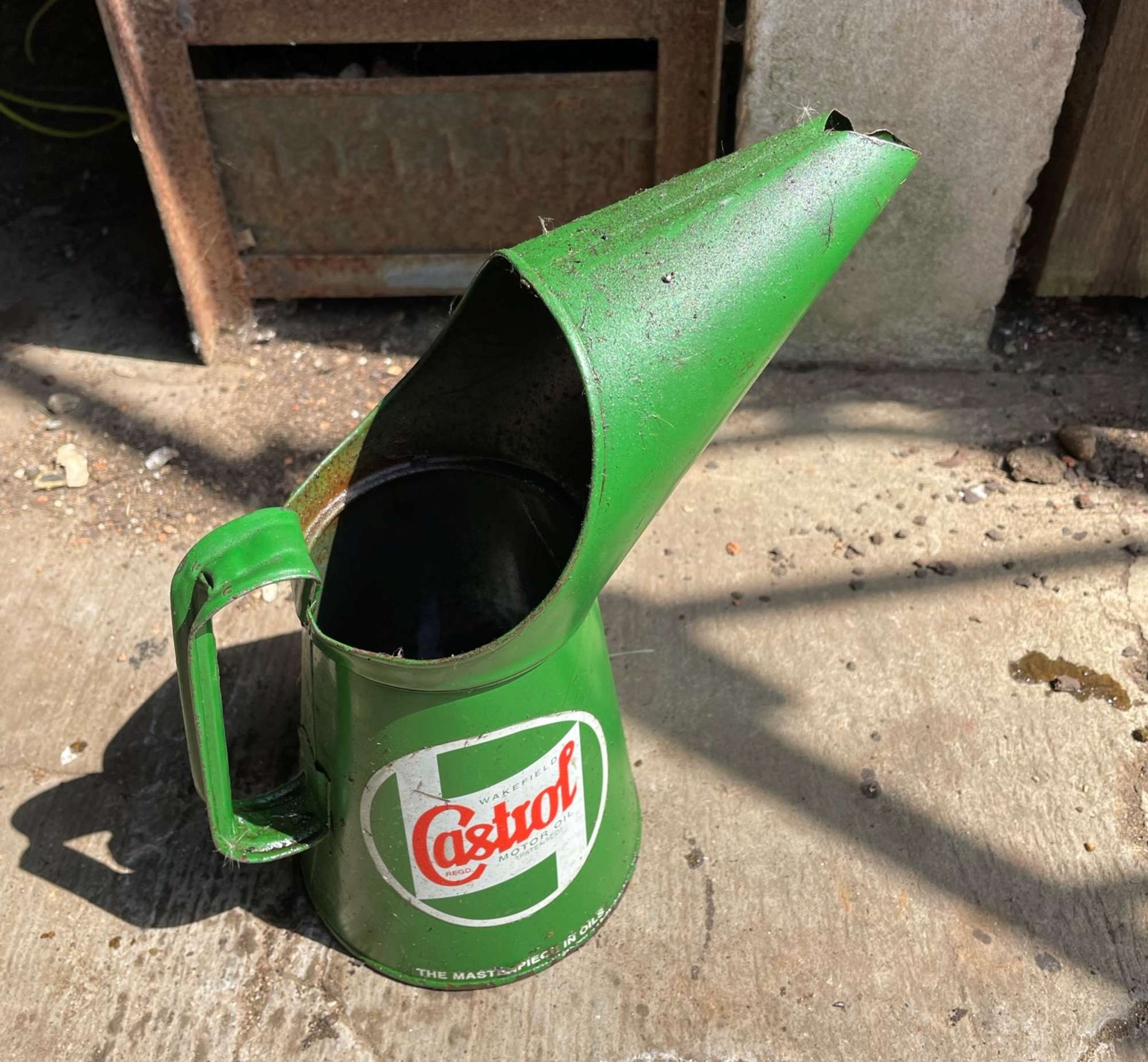 Six Assorted Oil Dispensers and Fuel Can