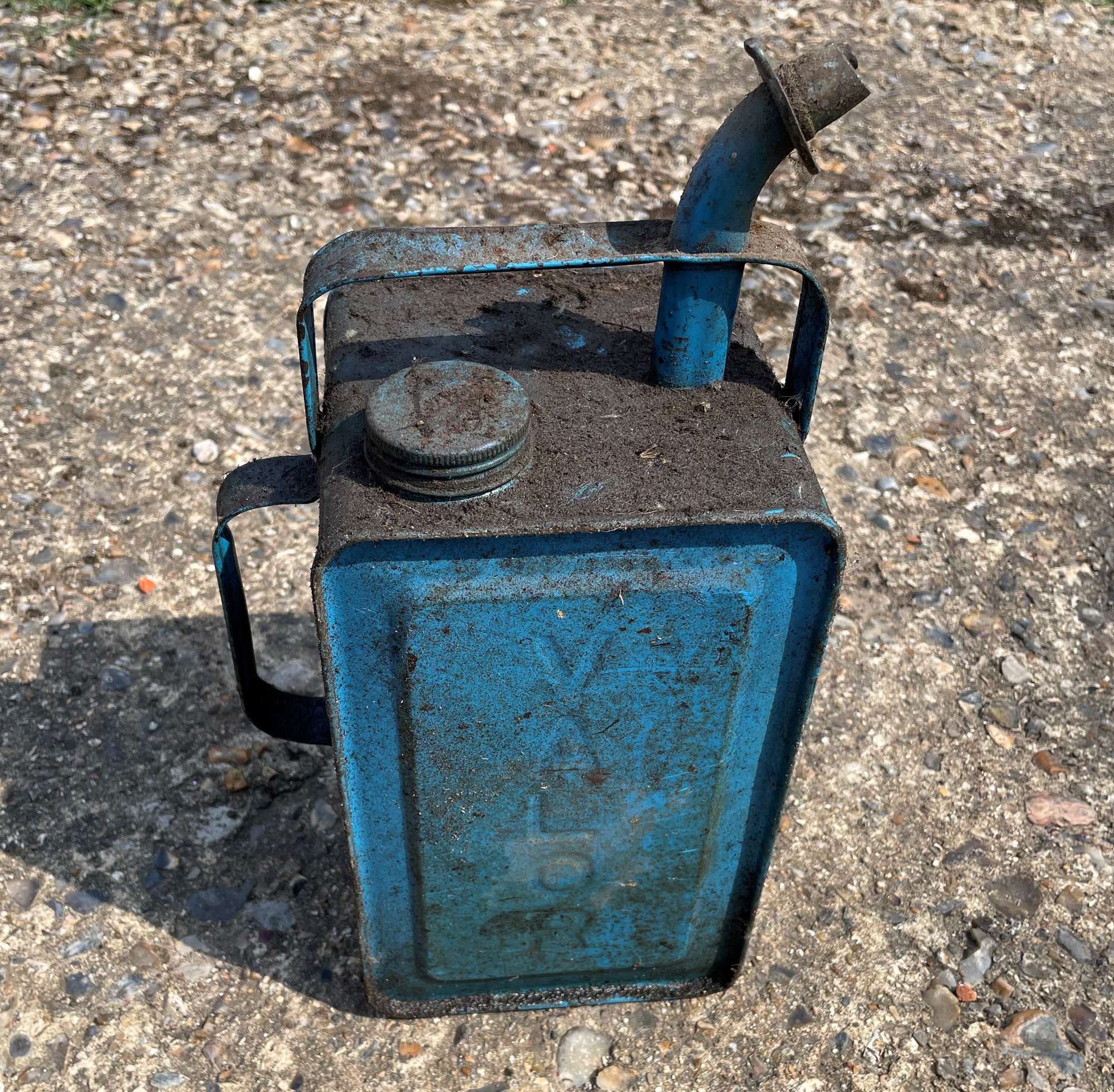 Six Assorted Oil Dispensers and Fuel Can