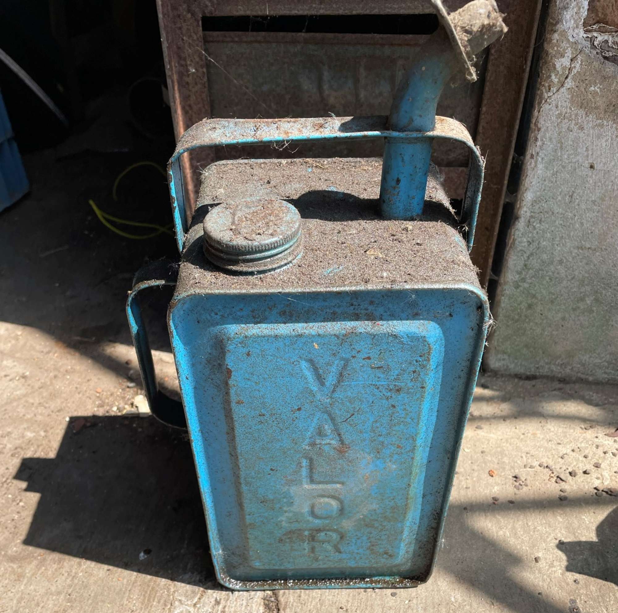 Six Assorted Oil Dispensers and Fuel Can