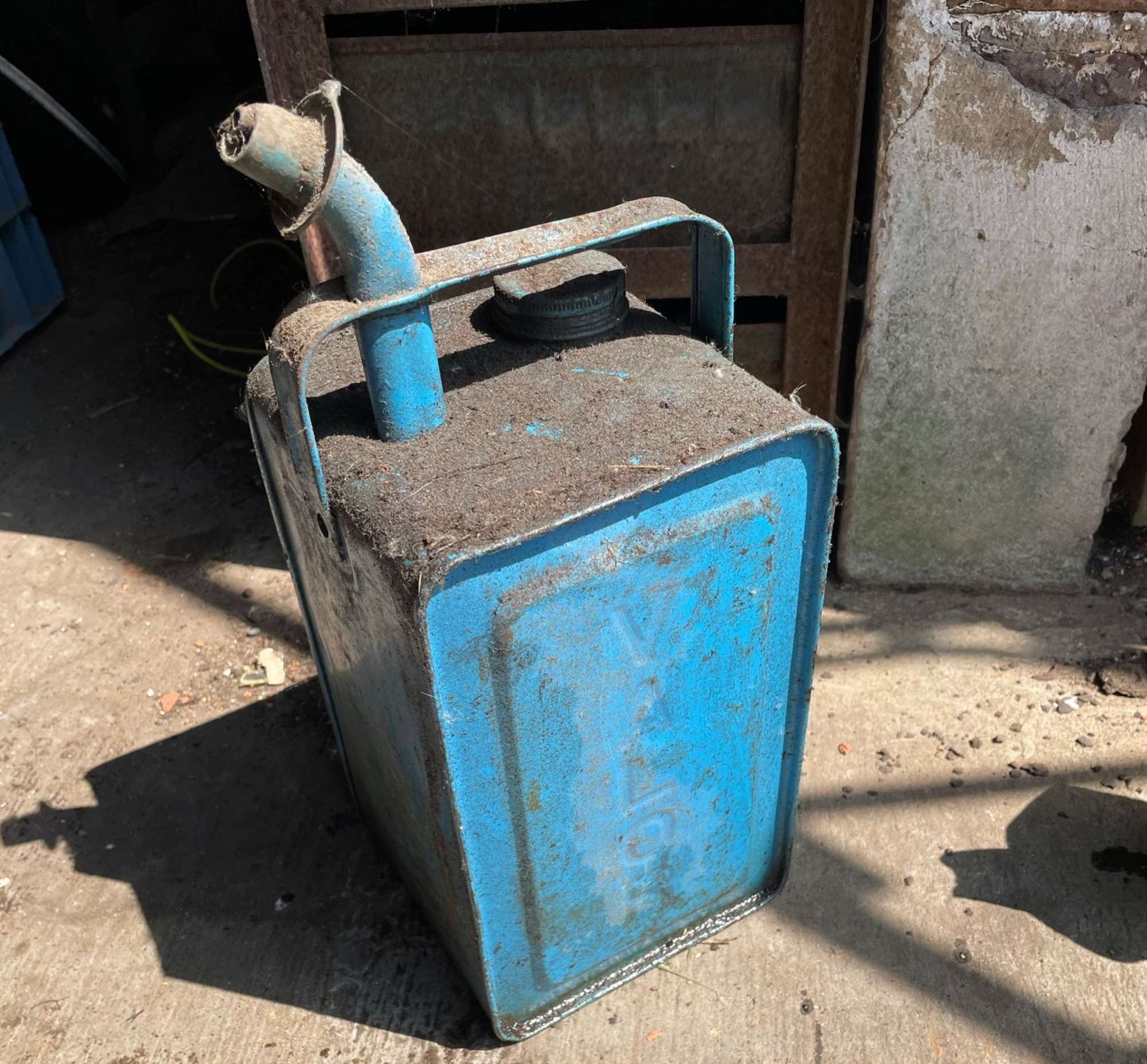 Six Assorted Oil Dispensers and Fuel Can