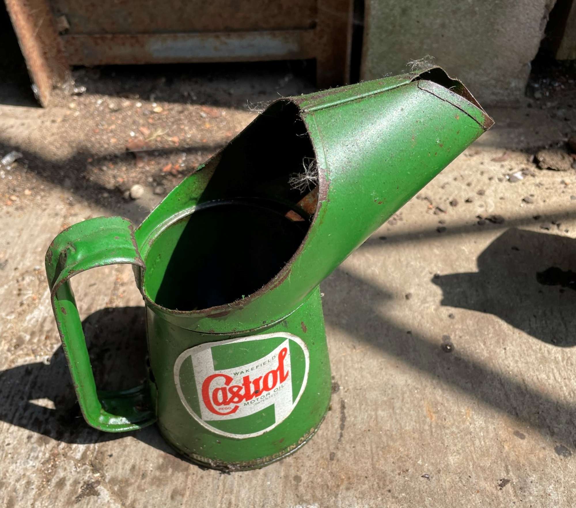 Six Assorted Oil Dispensers and Fuel Can