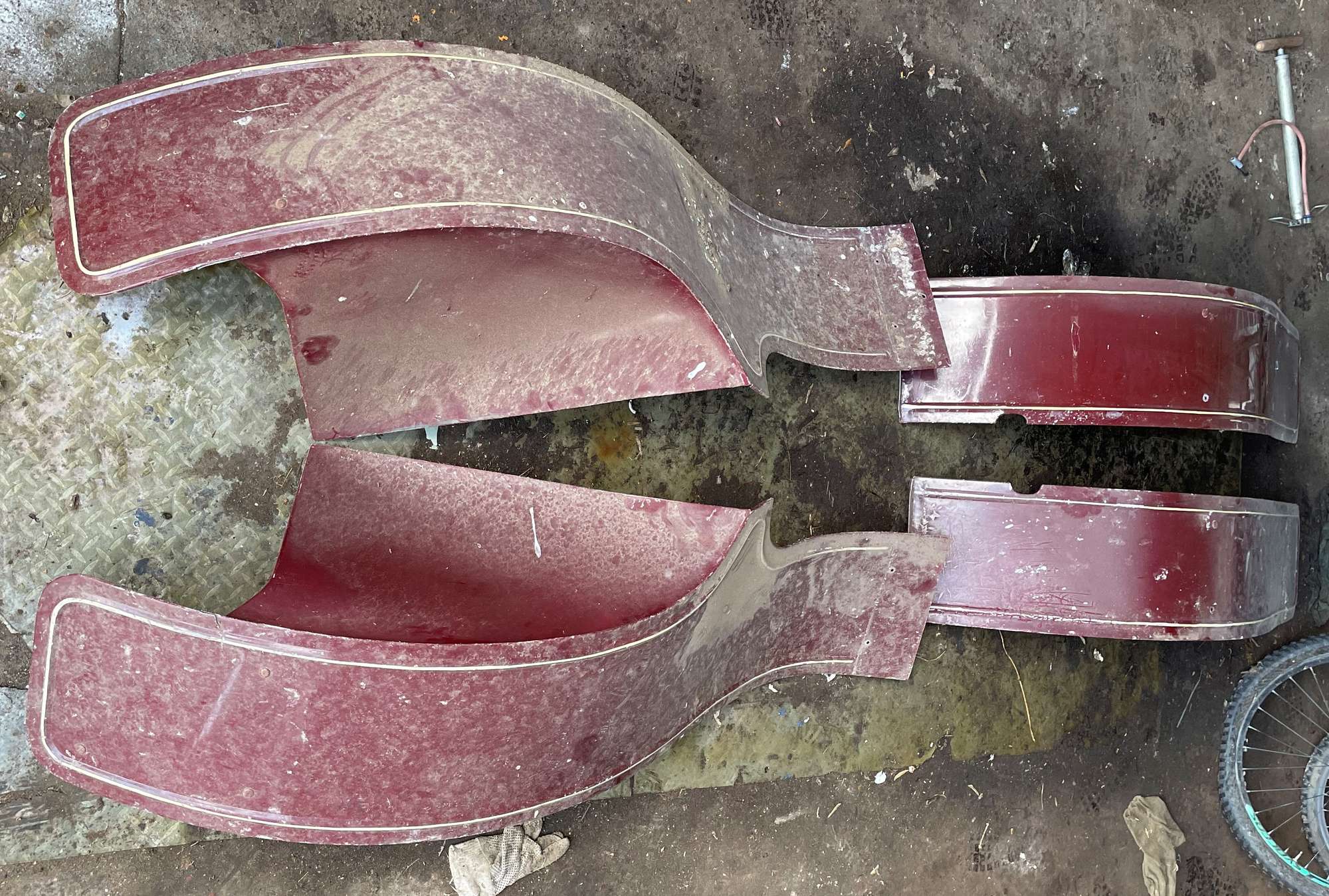 Set of Four Veteran or Edwardian Aluminium Wings