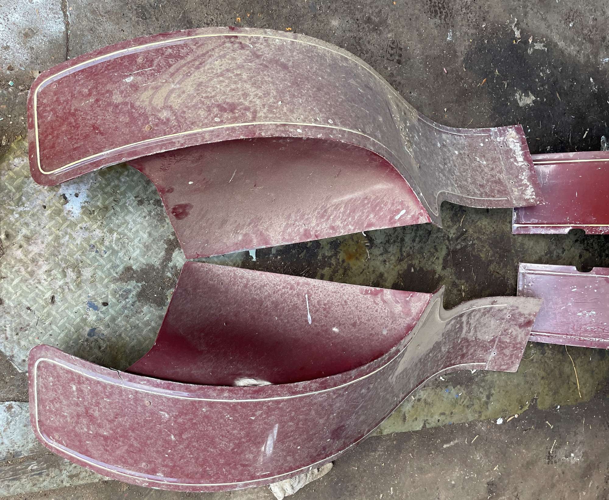Set of Four Veteran or Edwardian Aluminium Wings