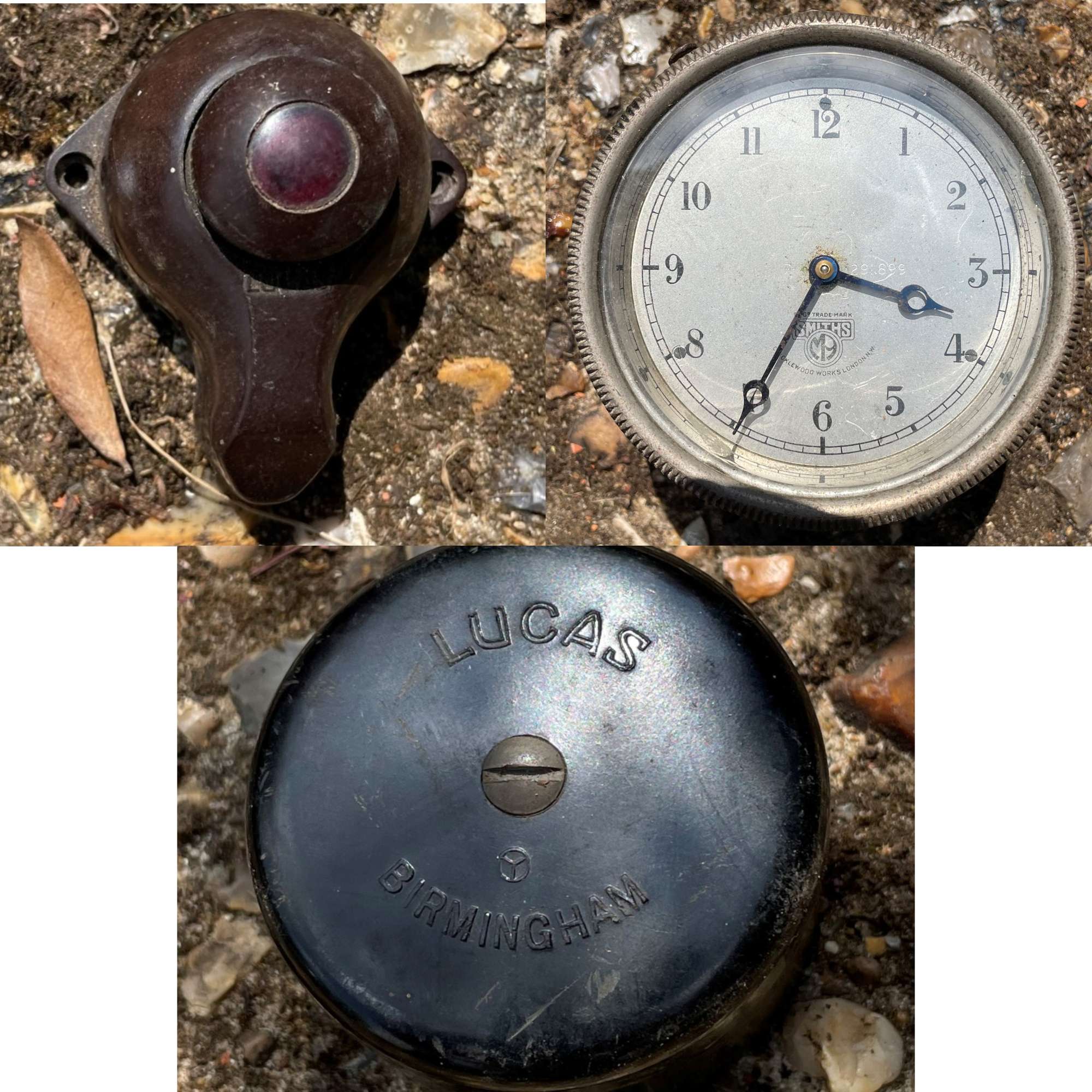 Smiths Silver Faced Clock 