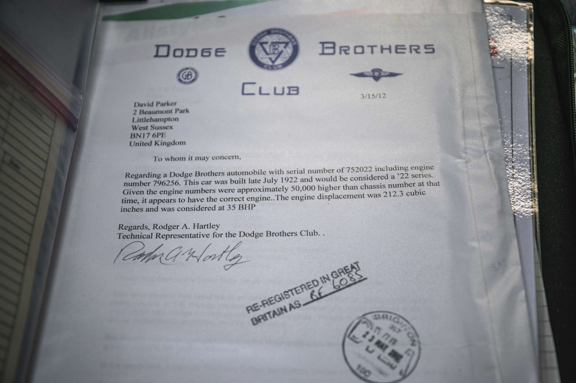 1922 Dodge Brothers Four Model 30 Boat-Tailed Special-Sold