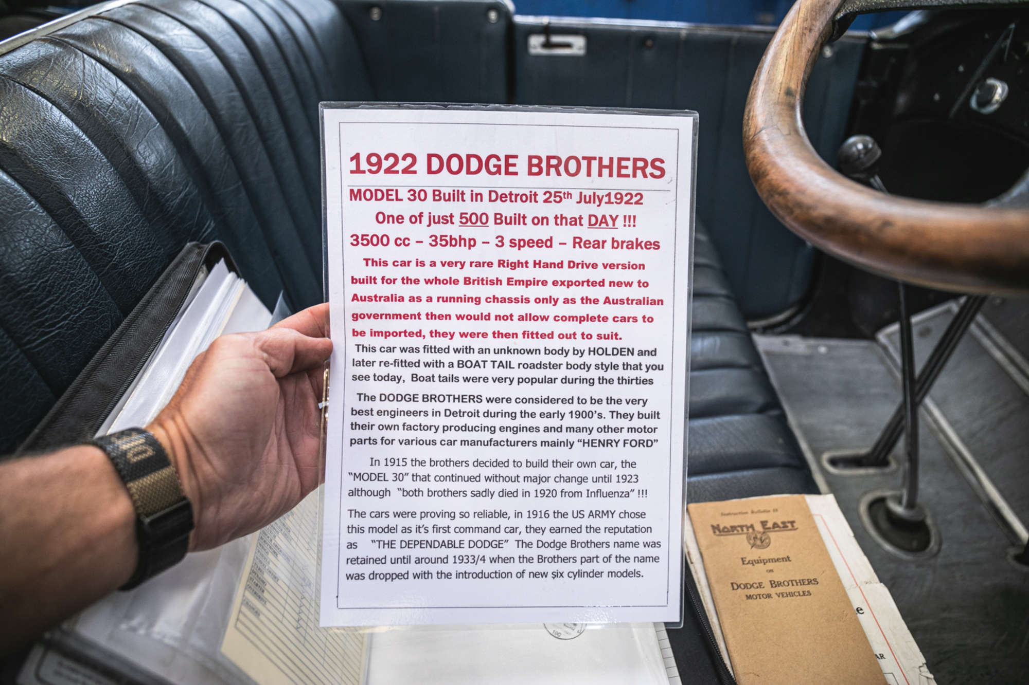 1922 Dodge Brothers Four Model 30 Boat-Tailed Special-Sold