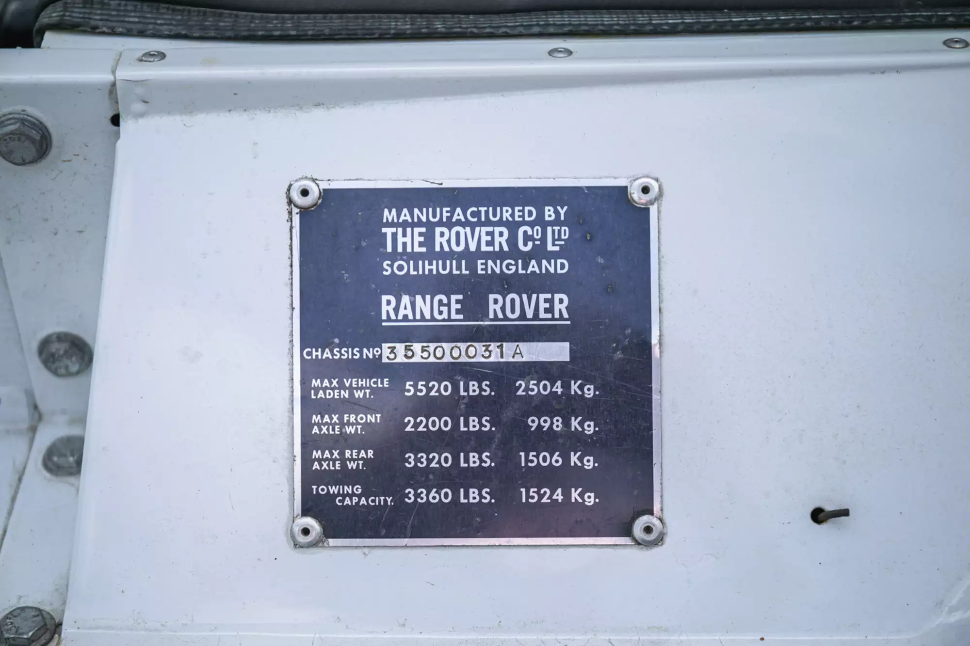 1970 Range Rover Velar - Pre-Production Chassis #31 -For Sale