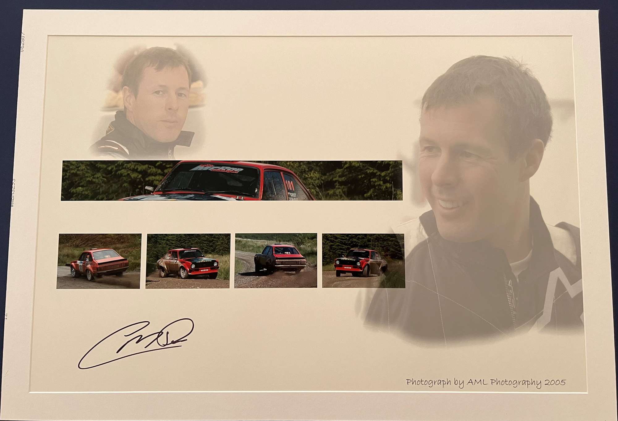 Colin McRae-Signed Photo Driving his Custom Built 2005 Ford Escort 