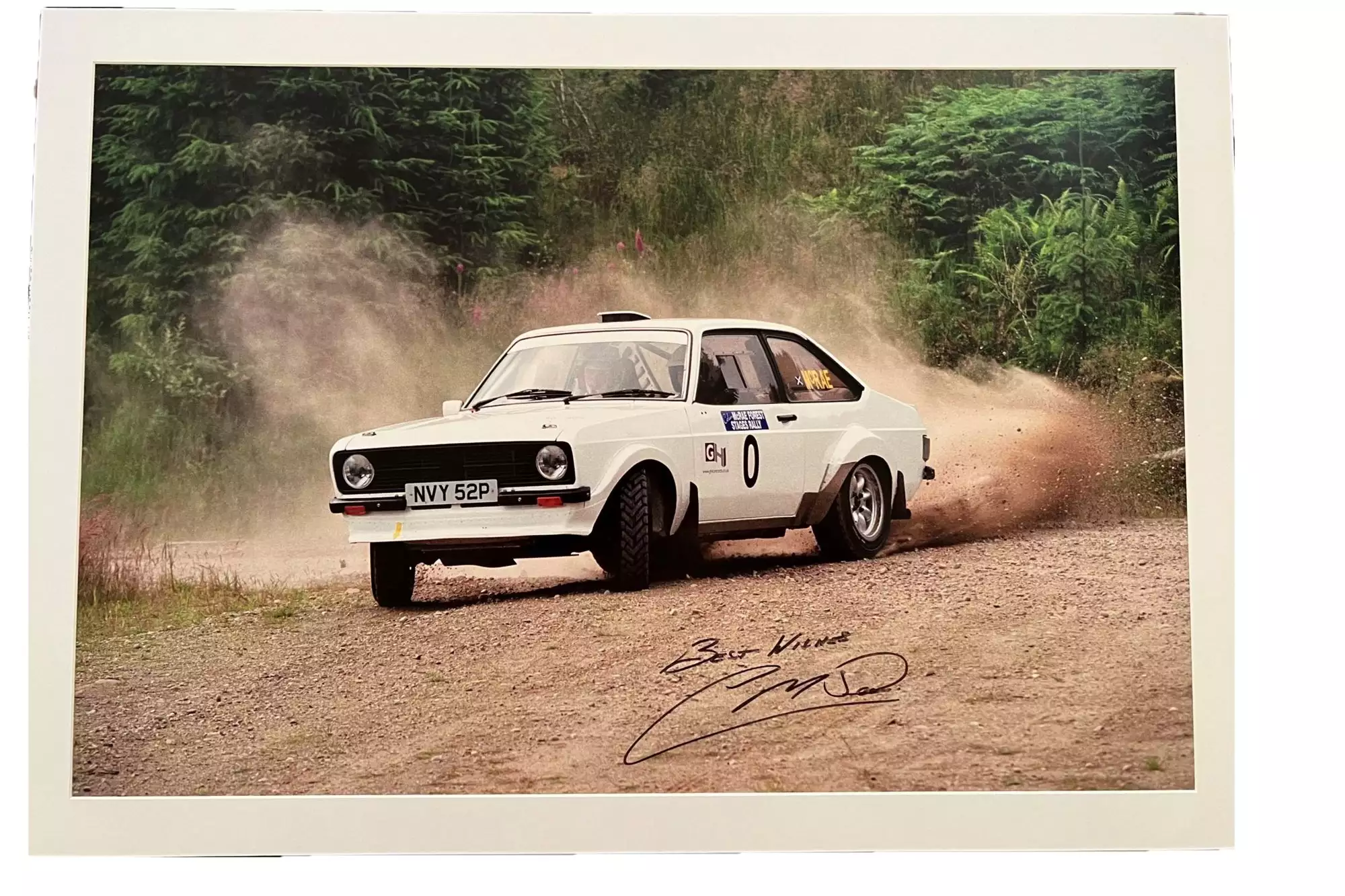 McRae At Speed: Signed Photo Depicting Colin Behind the Wheel of NVY 52P