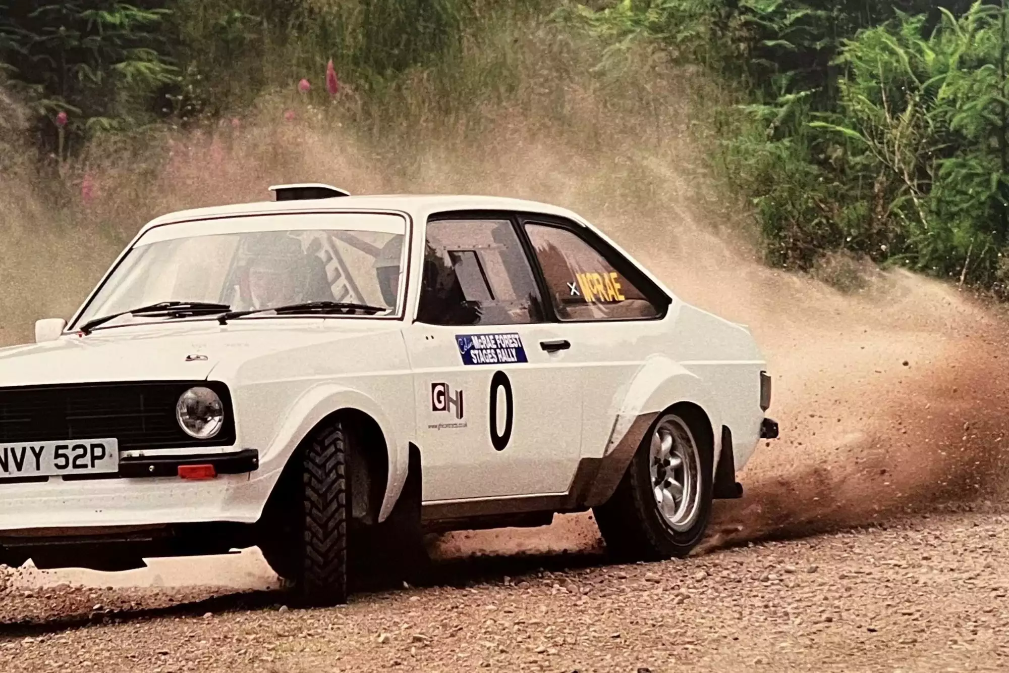 McRae At Speed: Signed Photo Depicting Colin Behind the Wheel of NVY 52P