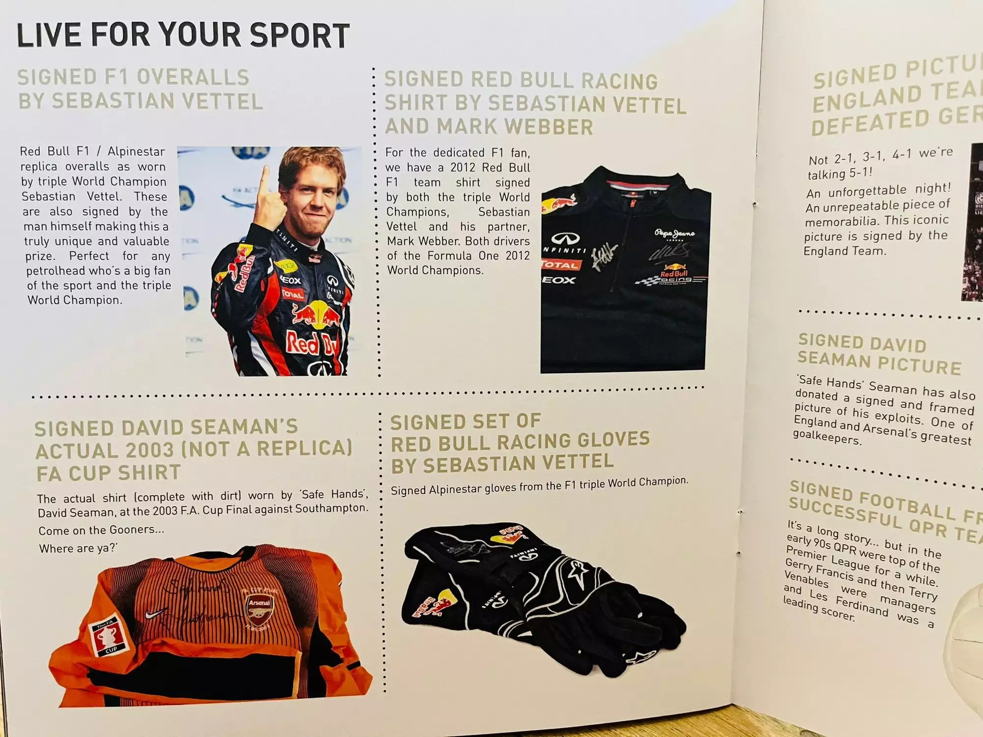 A Pair of Red Bull Gloves signed by Sebastian Vettel