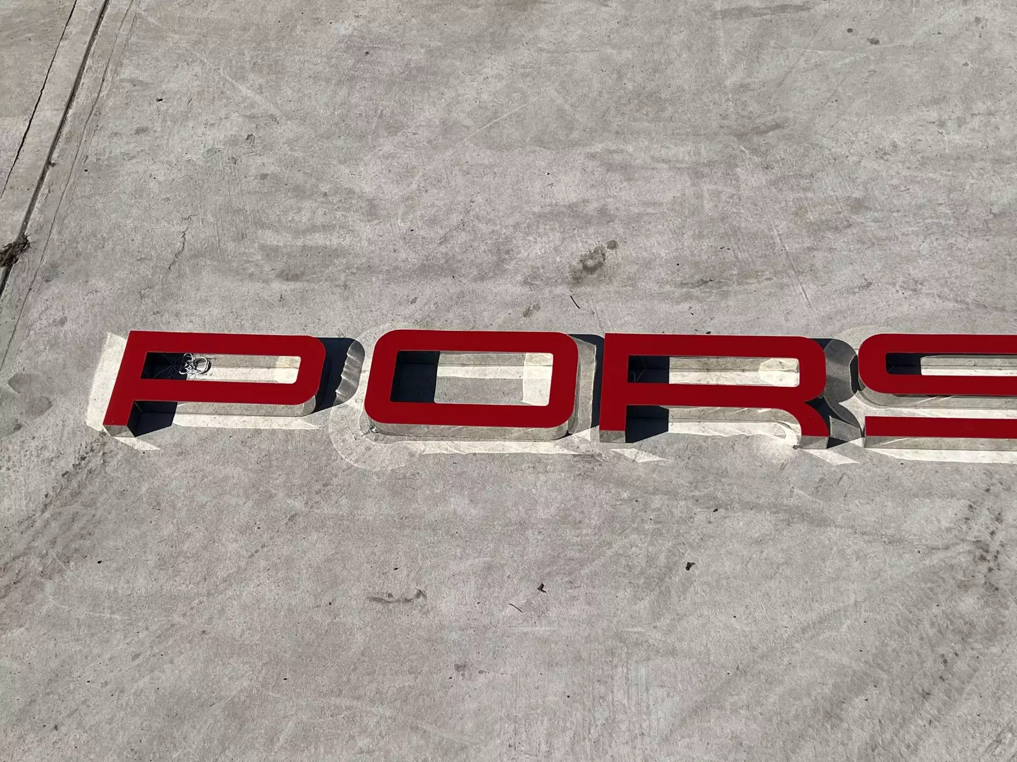 Large 3.5m Illuminated Porsche-Style Outdoor Dealership Sign