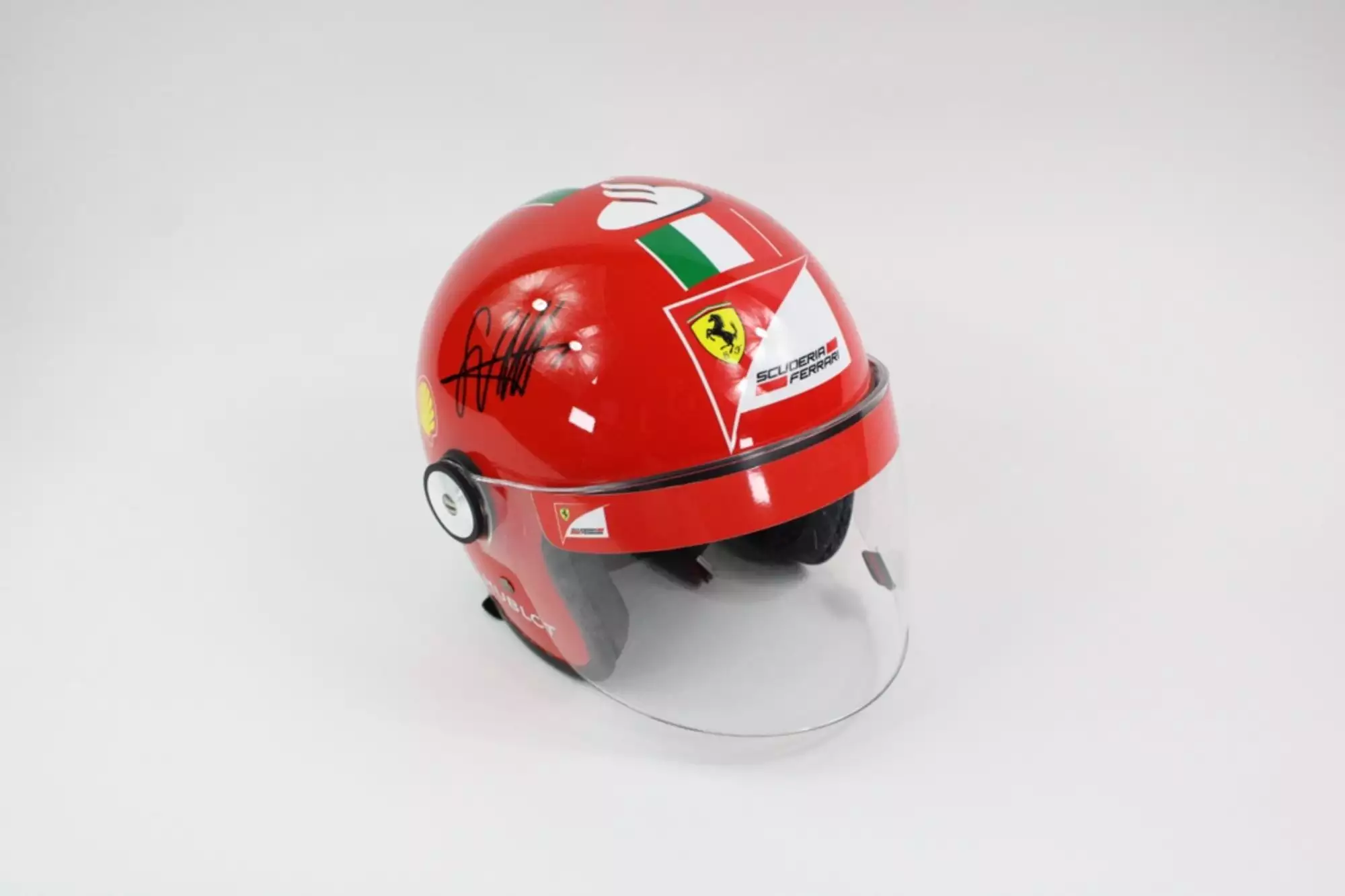 2015 Scuderia Ferrari Formula 1 Bell Mechanics Helmet Signed Vettel and Raikonnen 
